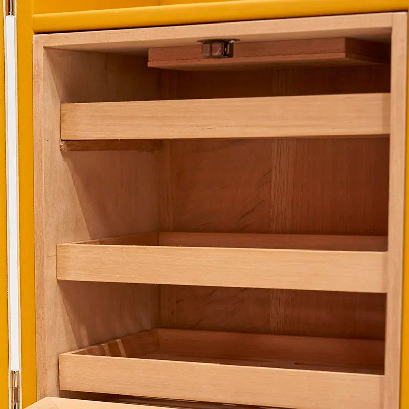 Commissioned luxury cigar humidor cabinet with cedar shelves for a Dubai residence