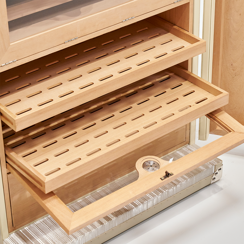 Spanish Cedar Lined Humidor Cabinet with Fingerprint Lock for the Home Office: The SIRAE Commission Guide