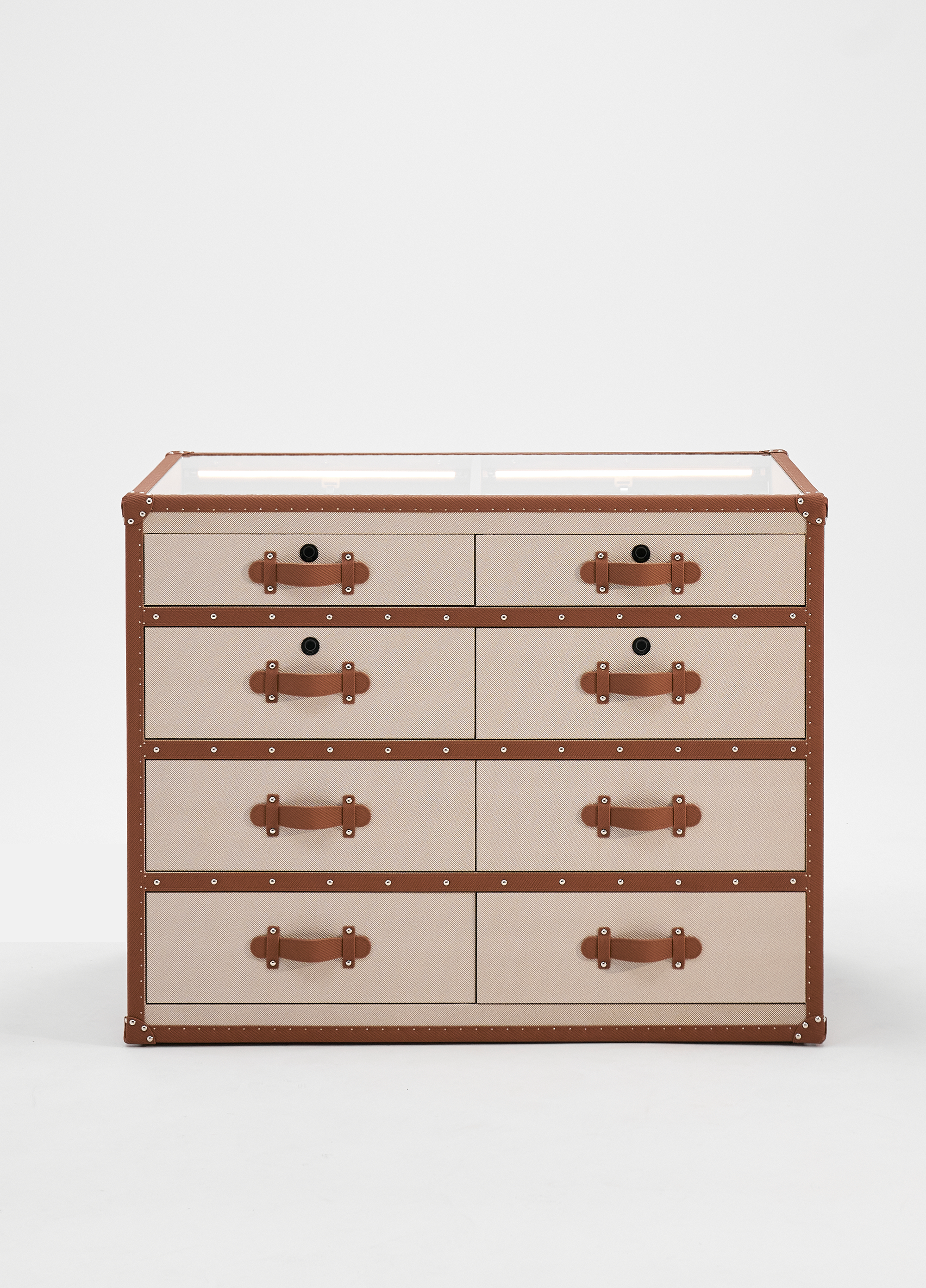 Heritage Luxe Display Island - Beige & Brown
