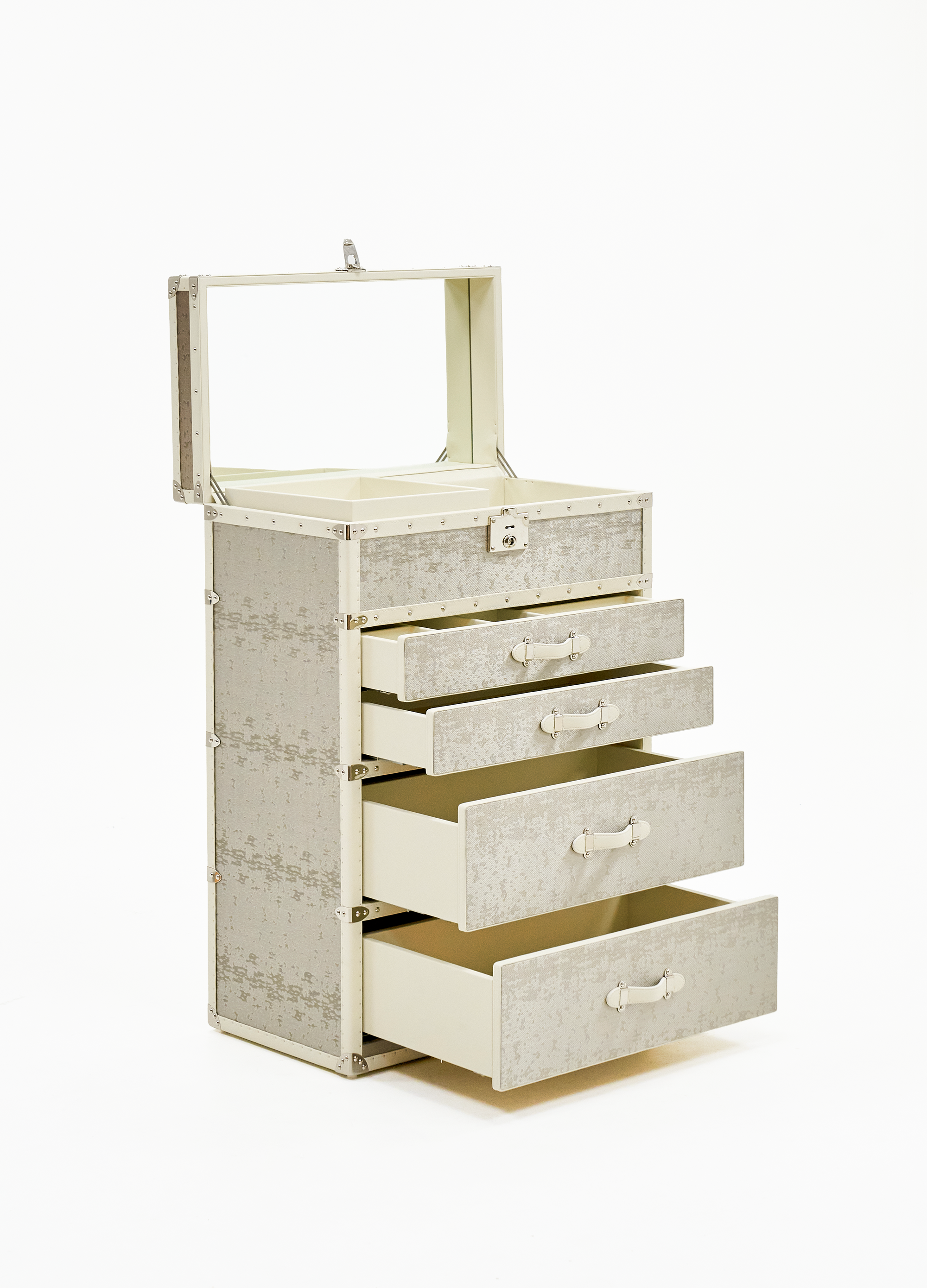 Aurum Loom Jewelry Trunk - Pearl White