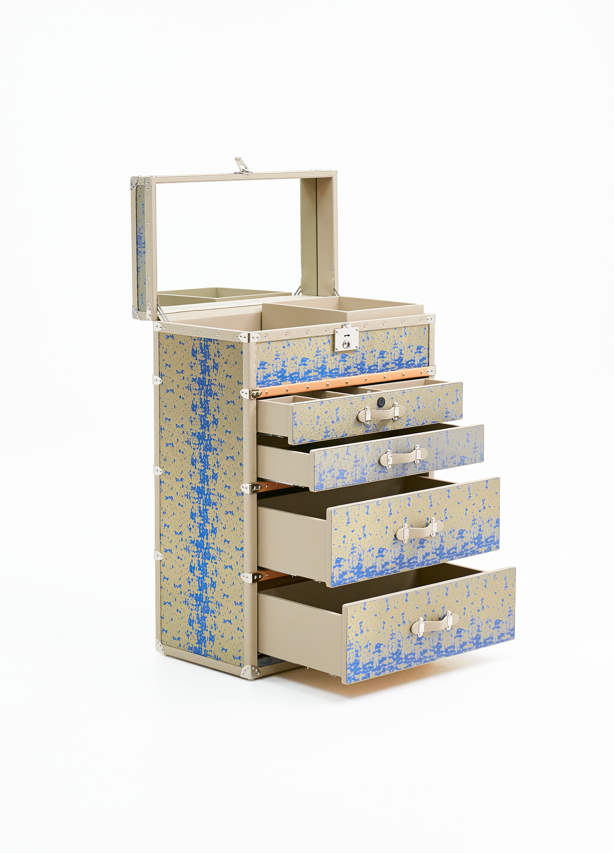 Aurum Loom Jewelry Trunk - Gilded Blue