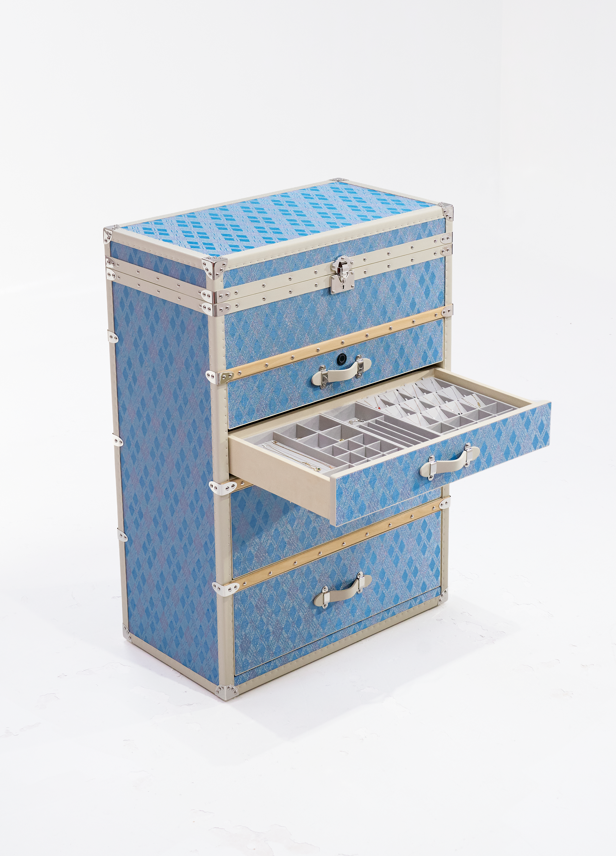 Aurum Loom Jewelry Cabinet - Diamond Mist Blue
