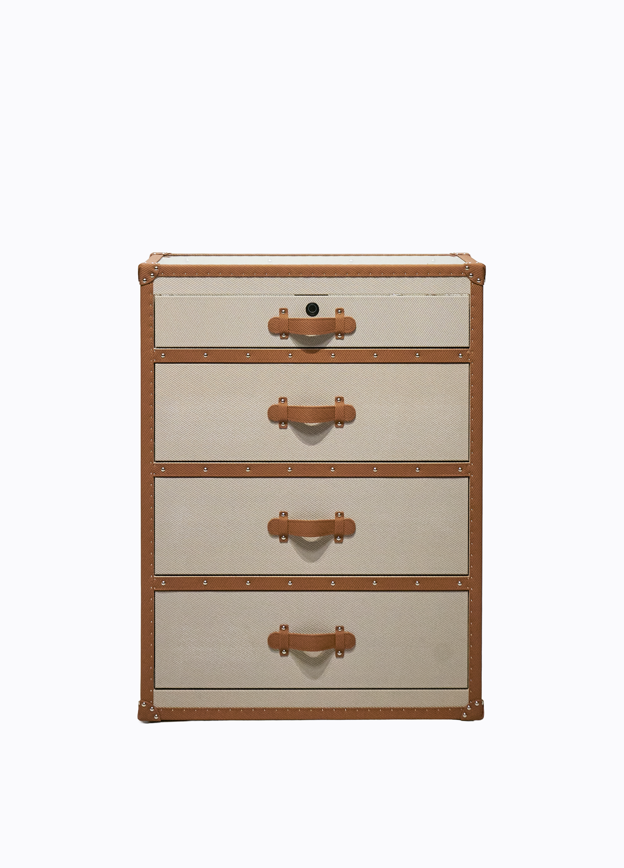 Heritage Luxe Side Cabinet - Beige & Brown