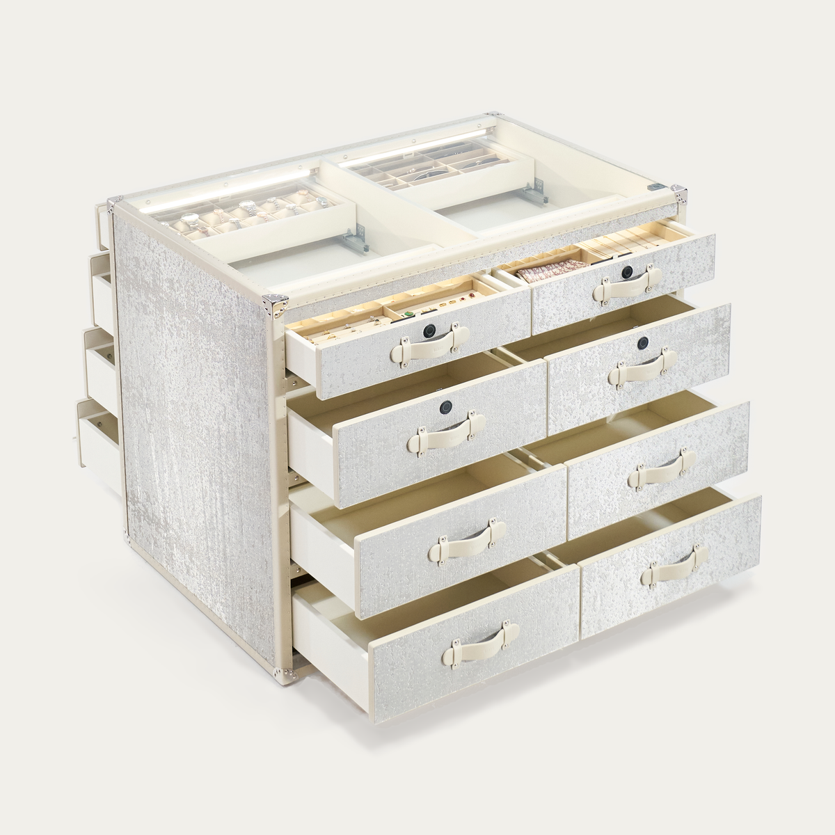 Aurum Wire · The Sovereign Jewelry Dresser - Snowflake Silver