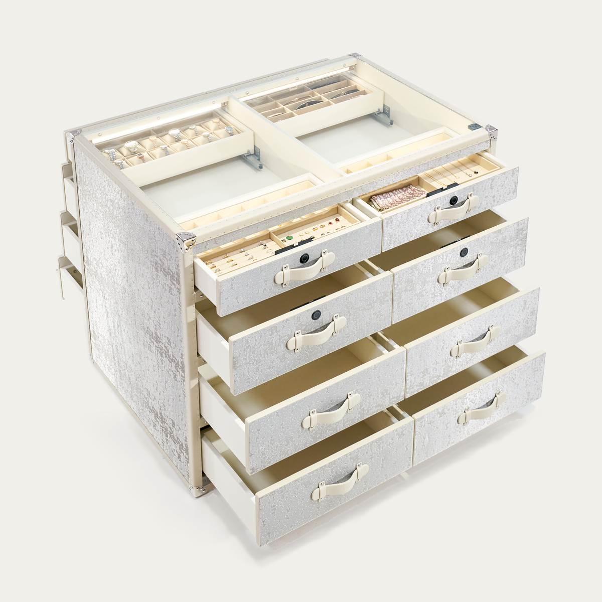 Aurum Wire · The Sovereign Jewelry Dresser - Snowflake Silver