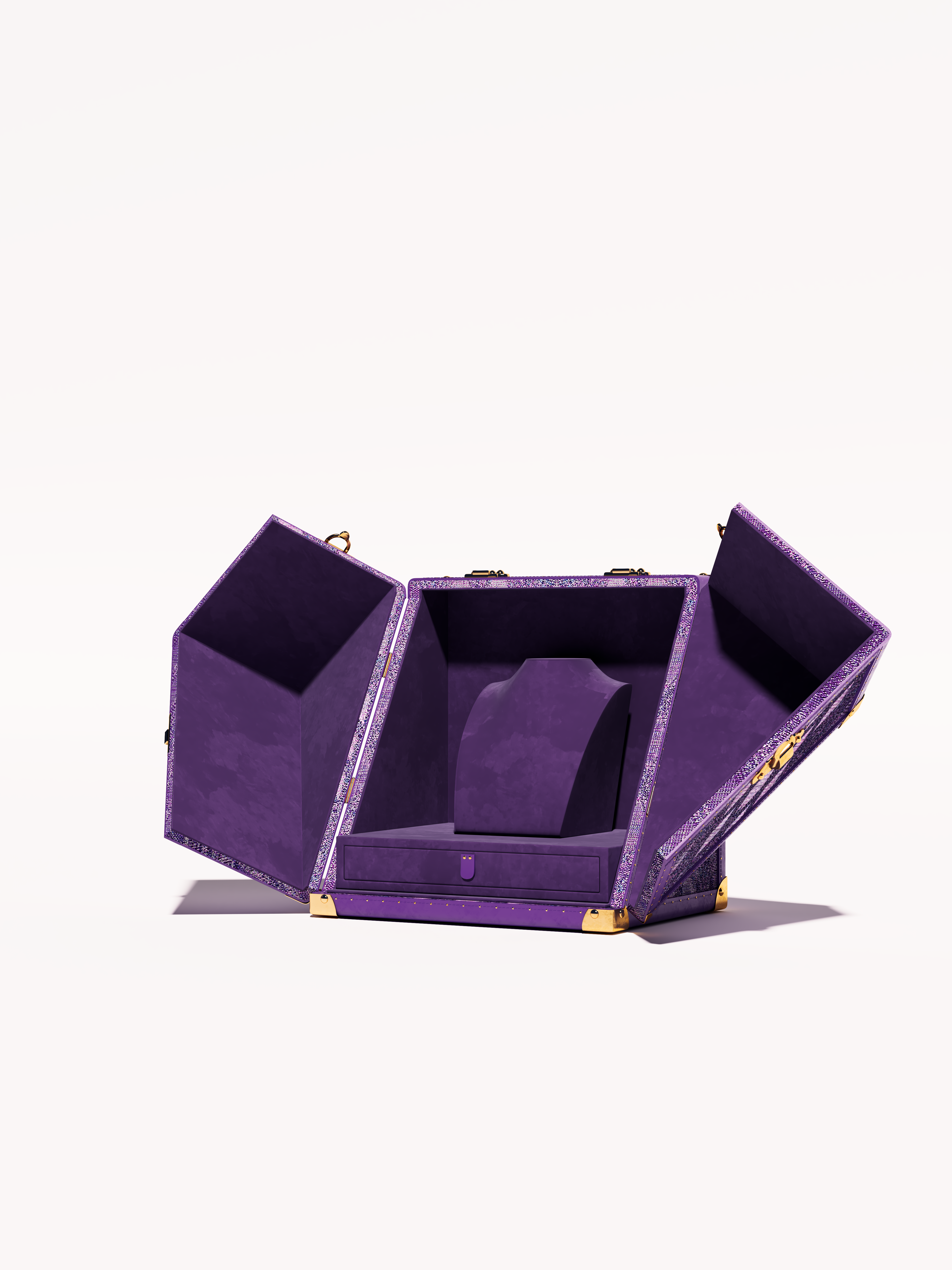 Aurum Loom Jewelry Case - Anemone Purple