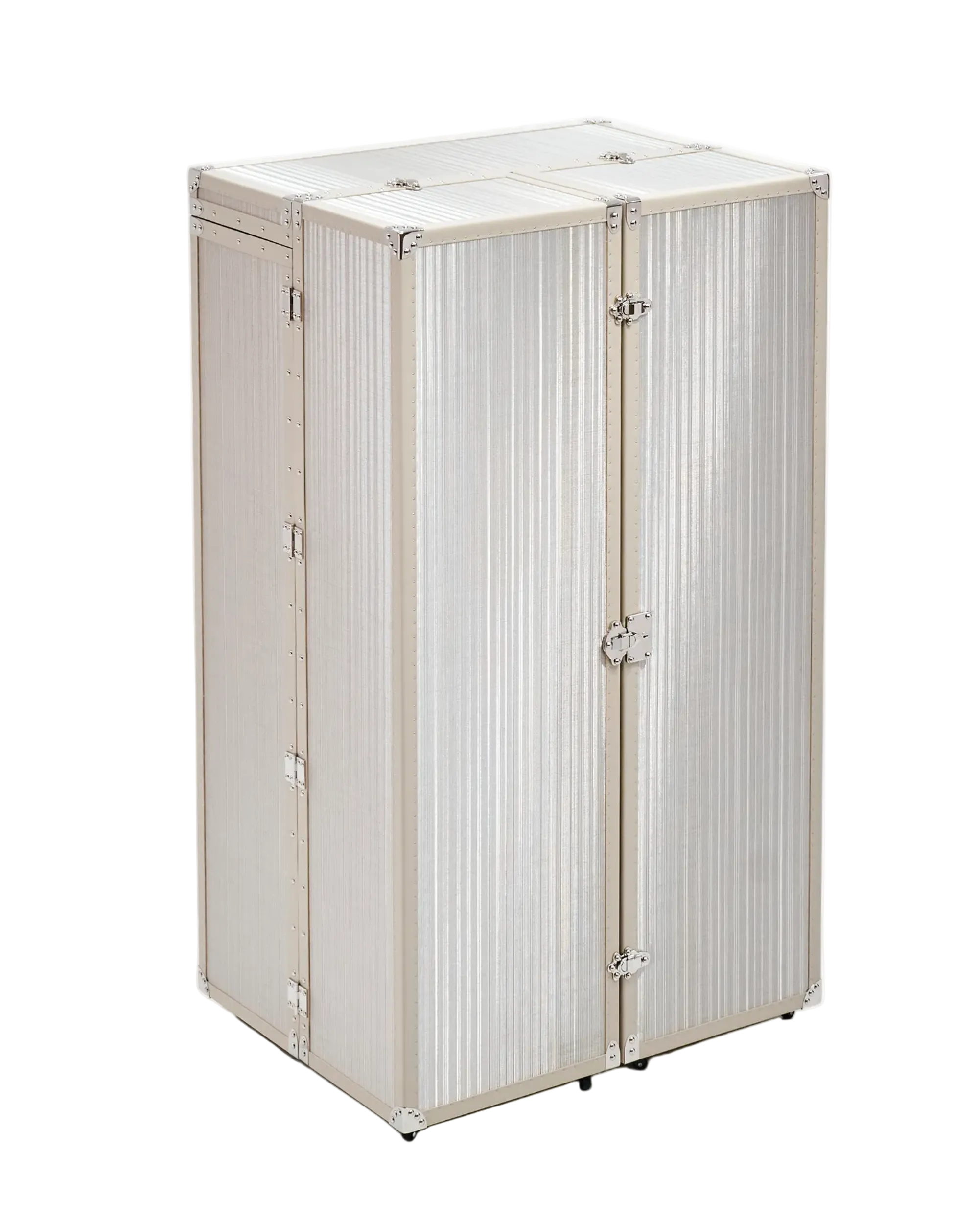 SIRAE Aurum Loom tennis trunk in frosted silver copper wire, Dubai luxury atelier