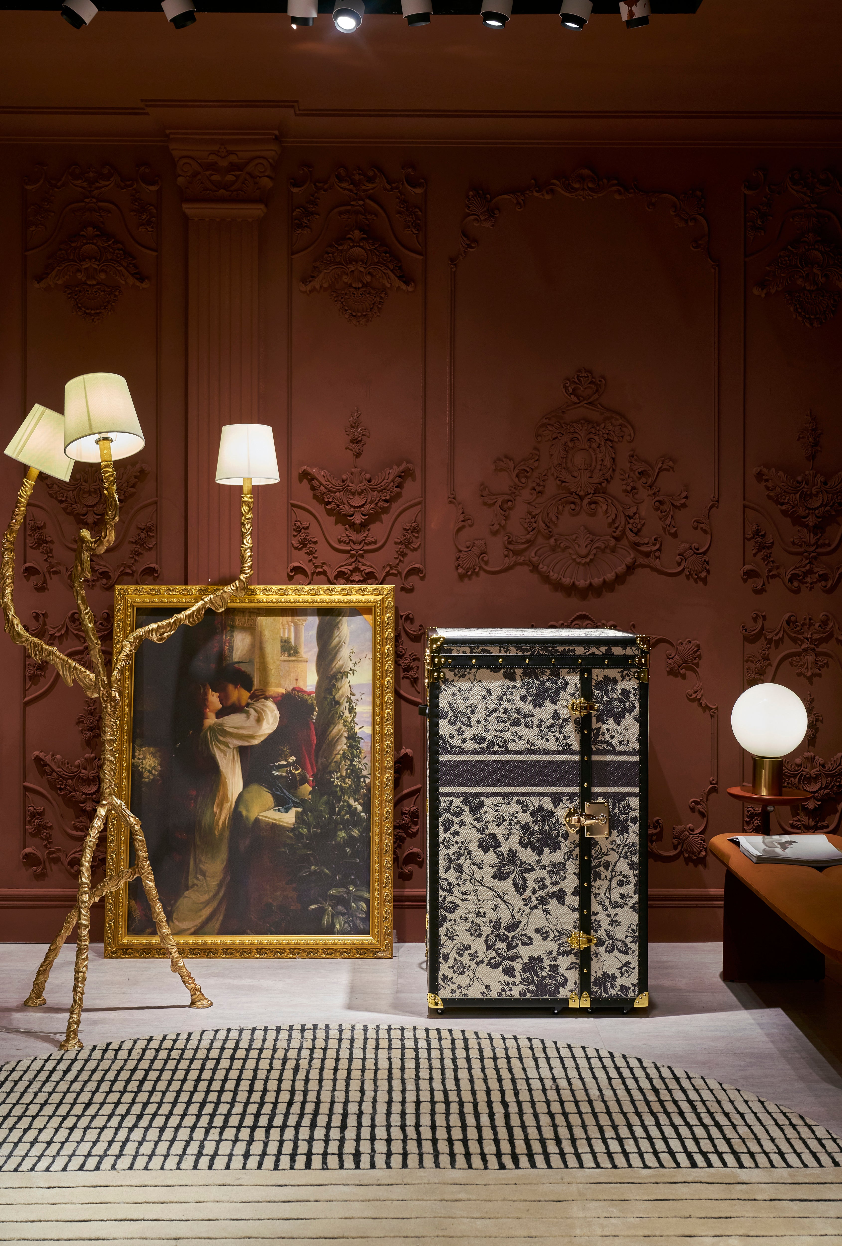 Heritage Luxe Vanity Cabinet - Floral Noir