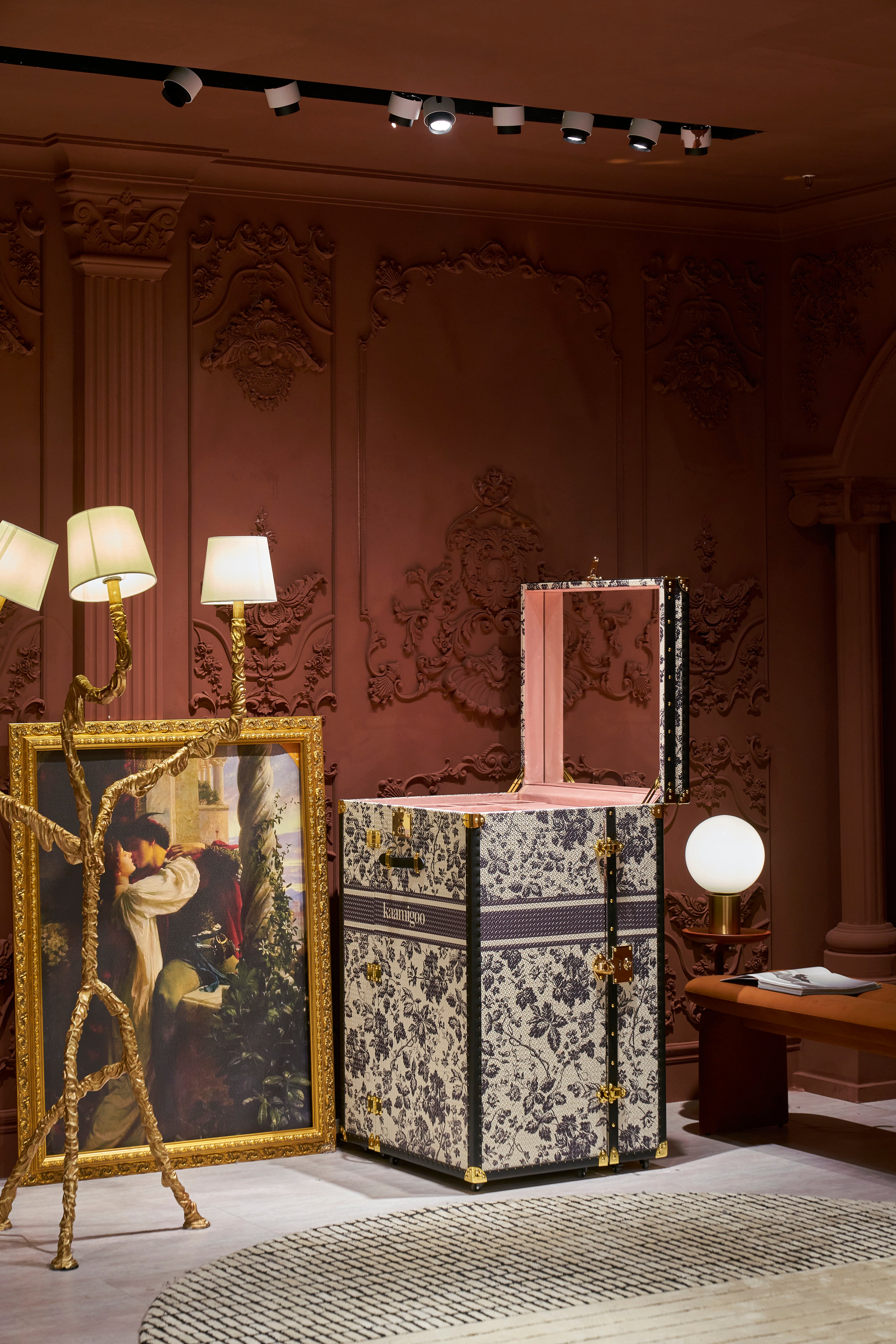 Heritage Luxe Vanity Cabinet - Floral Noir