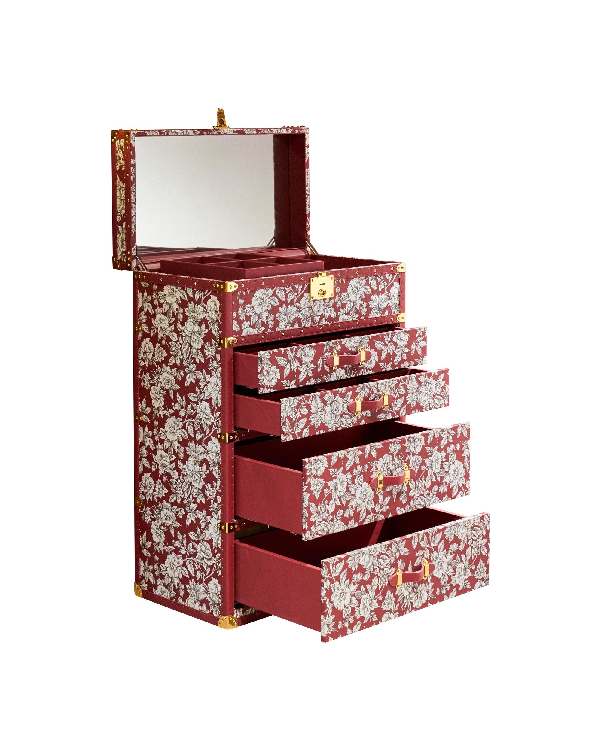 Heritage Print · The Maison Jewelry Cabinet - Red Floral