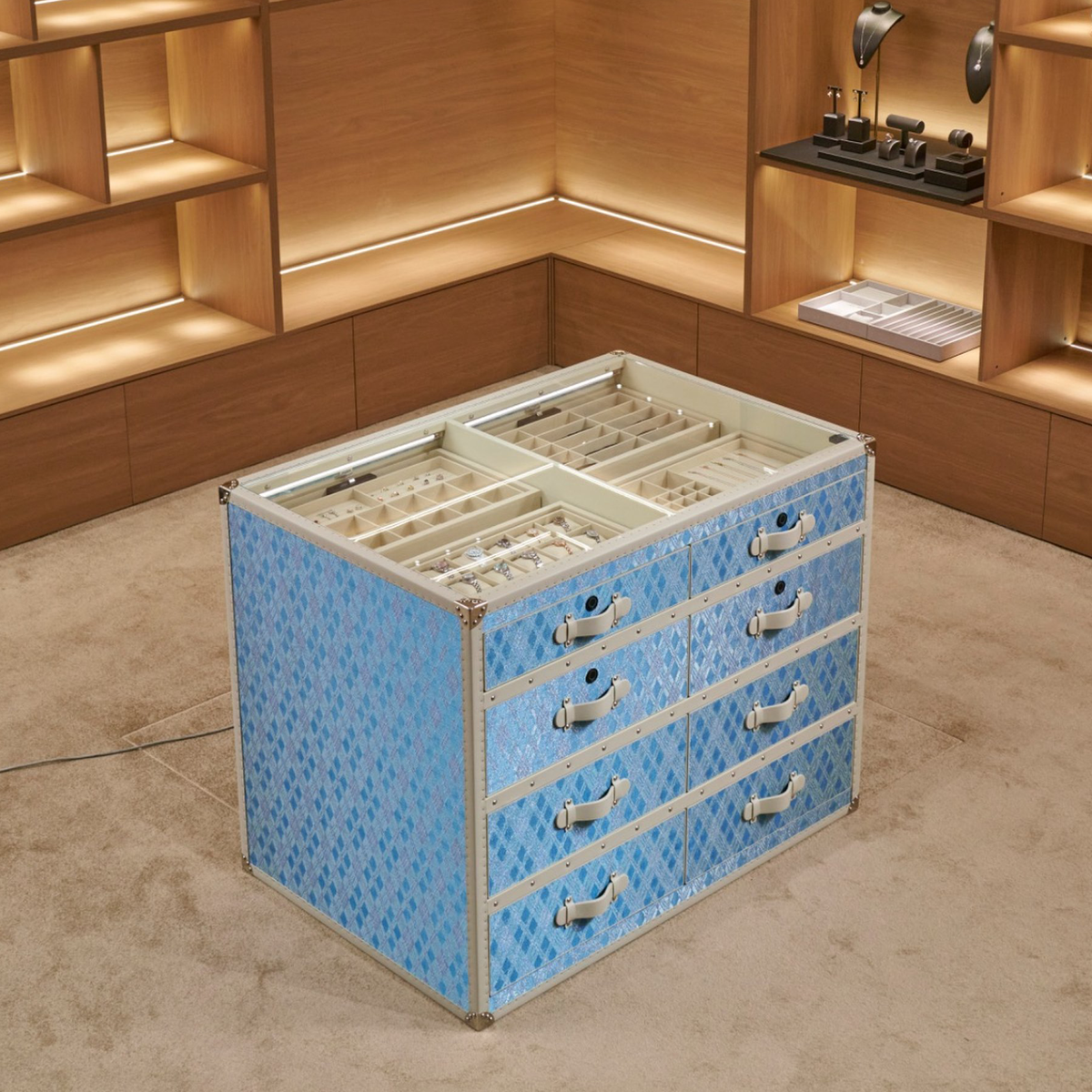 Aurum Wire · خزانة أدراج للمجوهرات Sovereign - Diamond Mist Blue