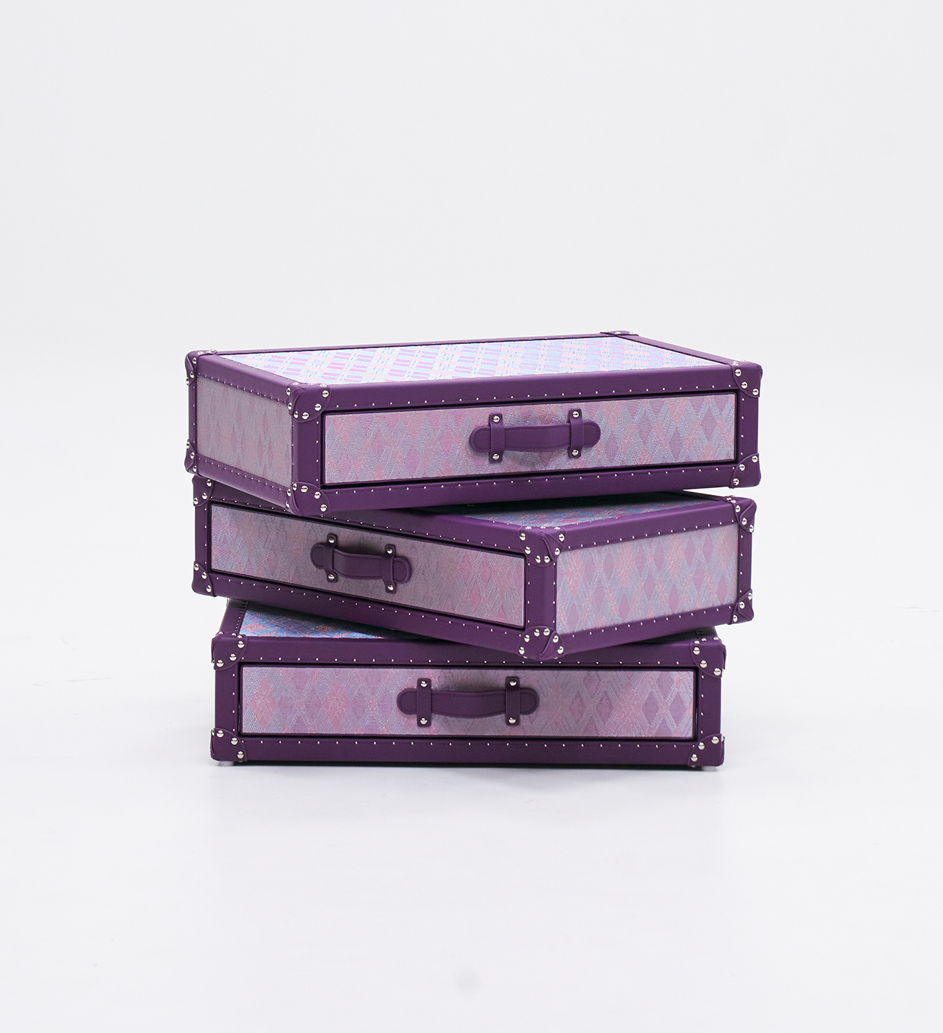 Cuir Luxe Rotating Cabinet - Anemone Purple