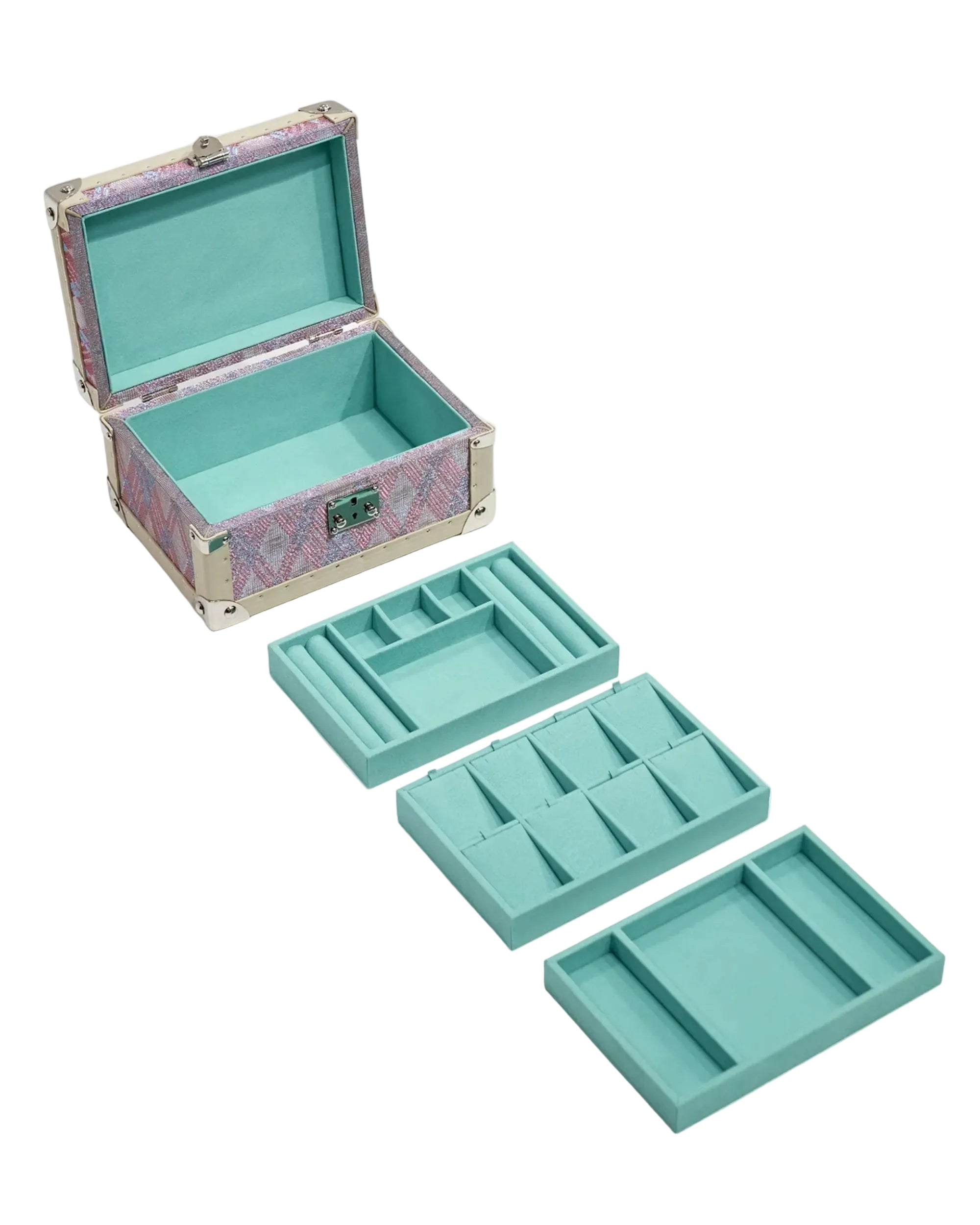 Open view of the anemone purple copper wire jewelry box, Aurum Wire, SIRAE Casa Dubai