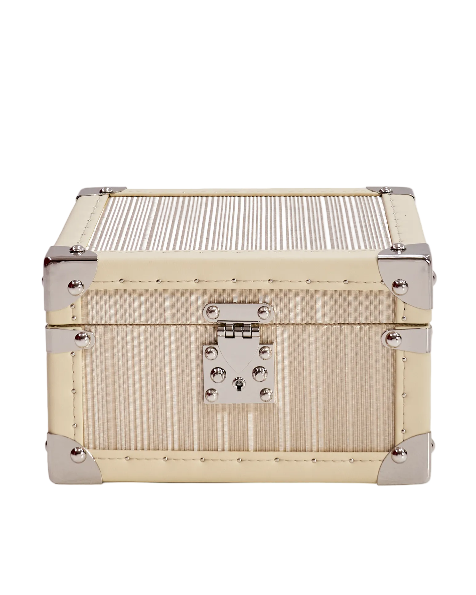Frosted silver copper wire jewelry box with trays, SIRAE Casa Dubai