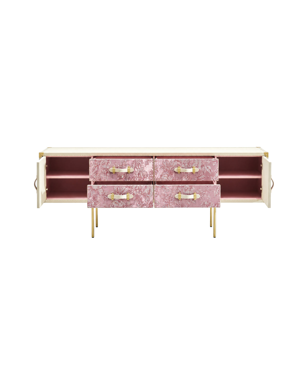Front view of the blush bloom console cabinet and sideboard, SIRAE Dubai
