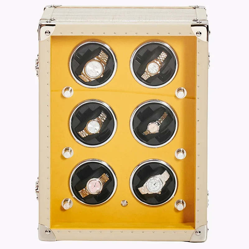 Luxury watch box with six automatic winders for a UAE collector
