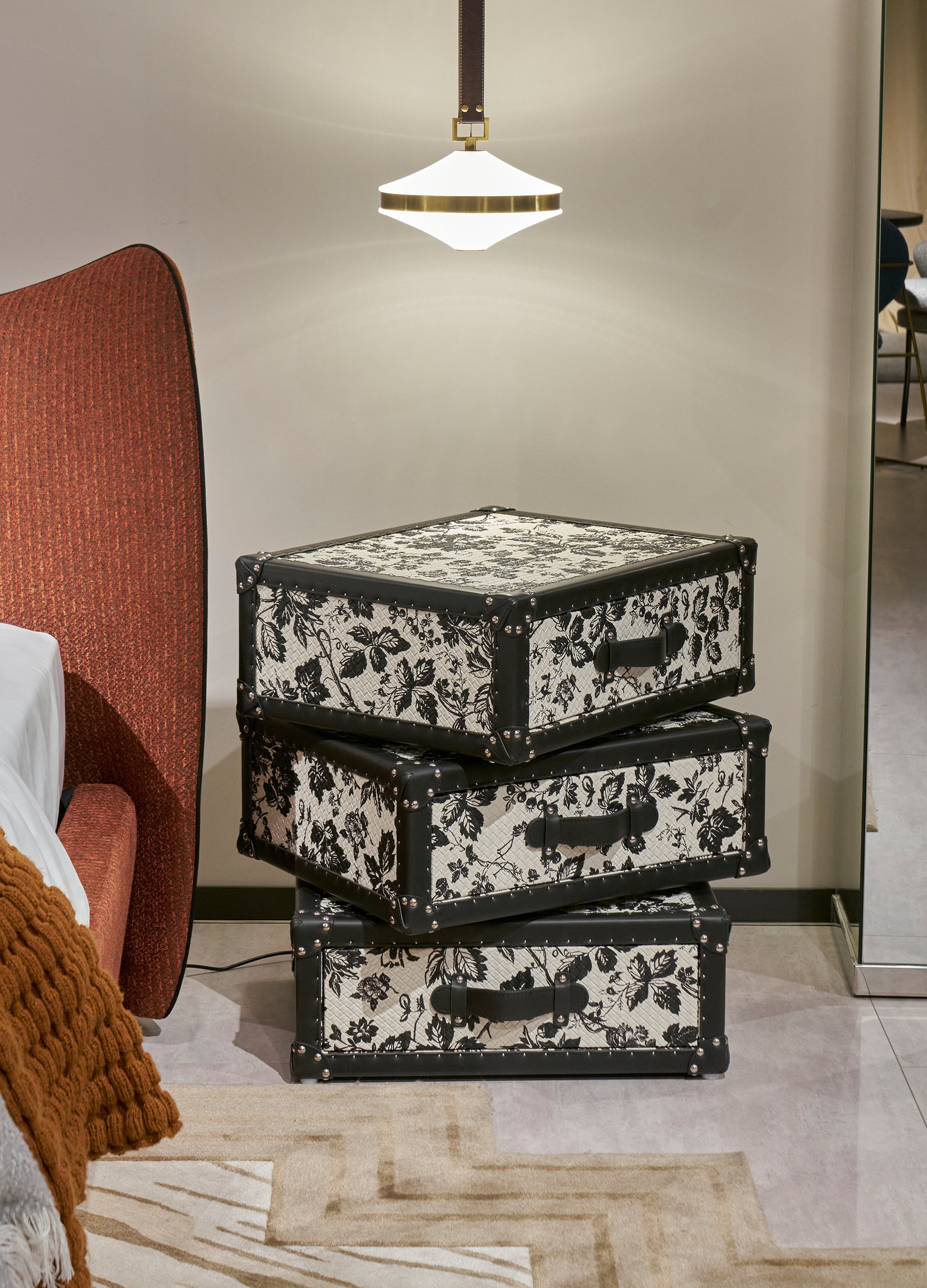 Heritage Luxe Rotating Cabinet - Monochrome