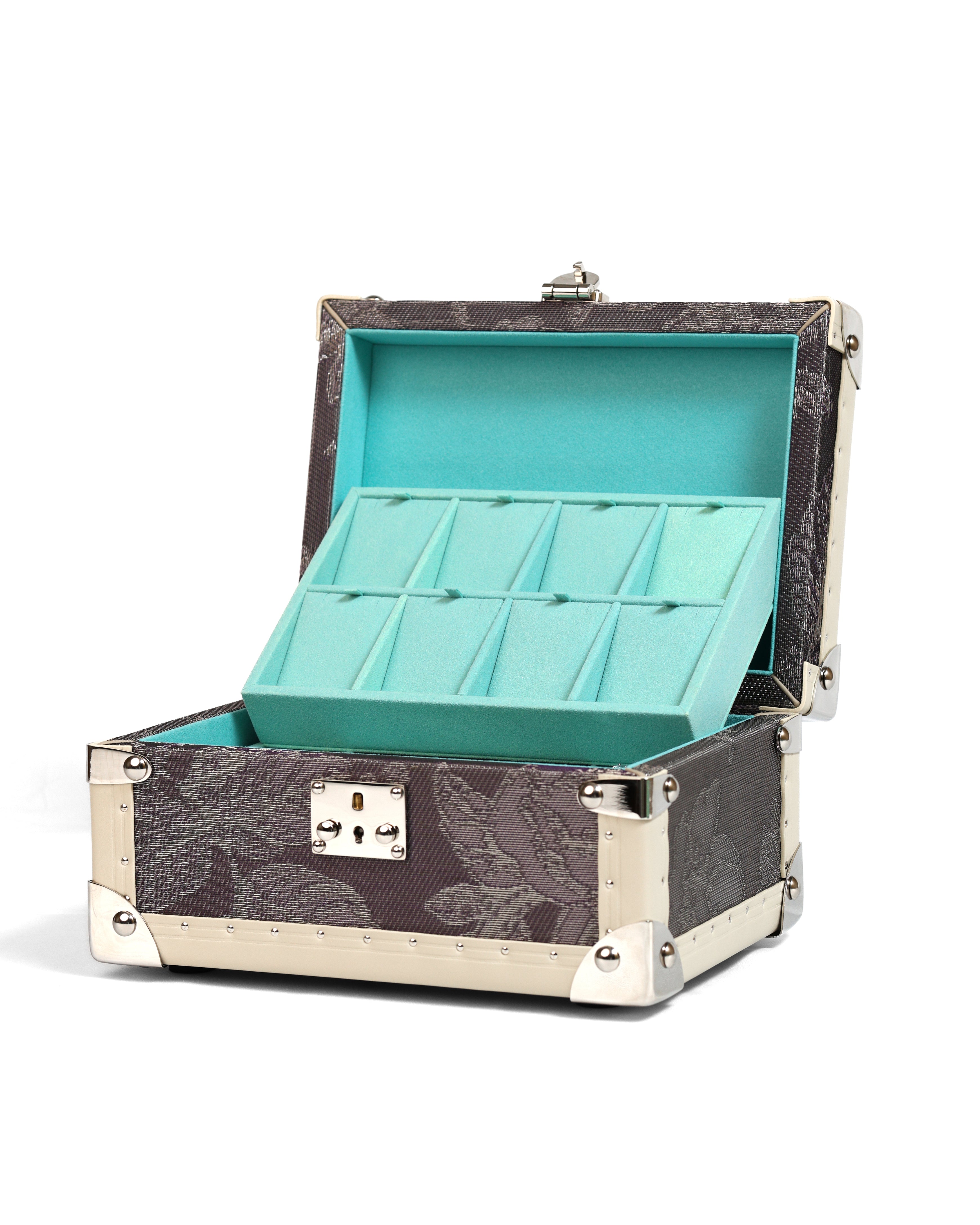 Aurum Wire · The Timeless Jewelry Box - Aubergine Floral Weave