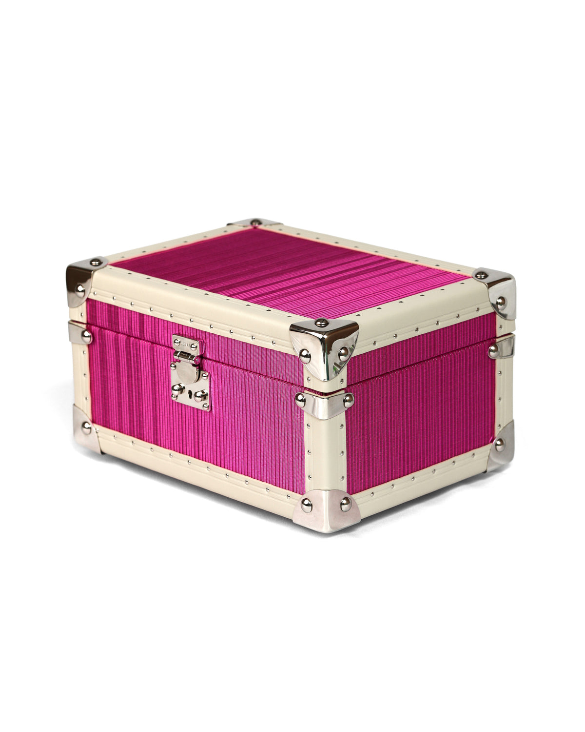 Fuchsia Pink machine-woven copper wire surface detail