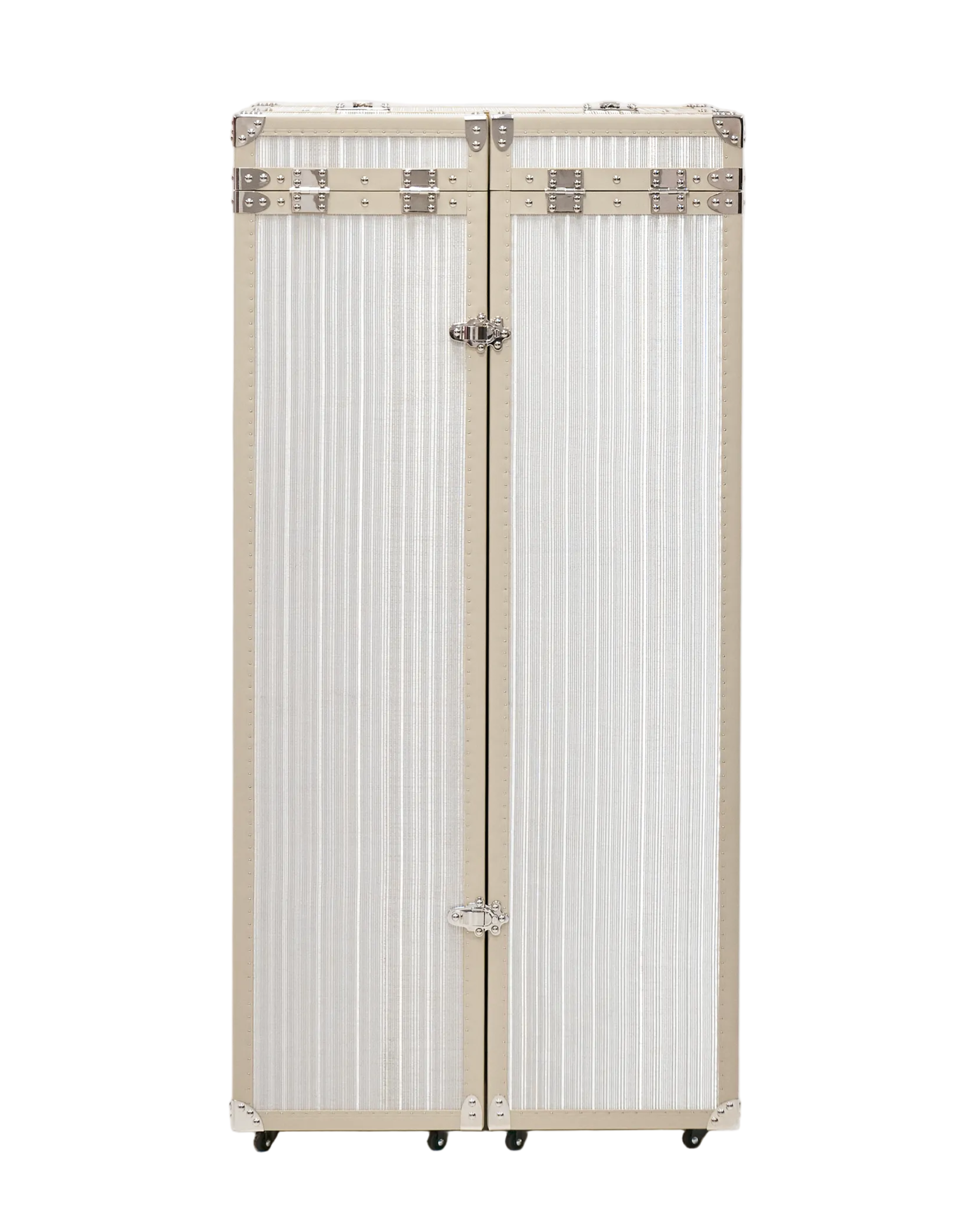 SIRAE Aurum Loom bar trunk in frosted silver copper wire, Dubai luxury atelier