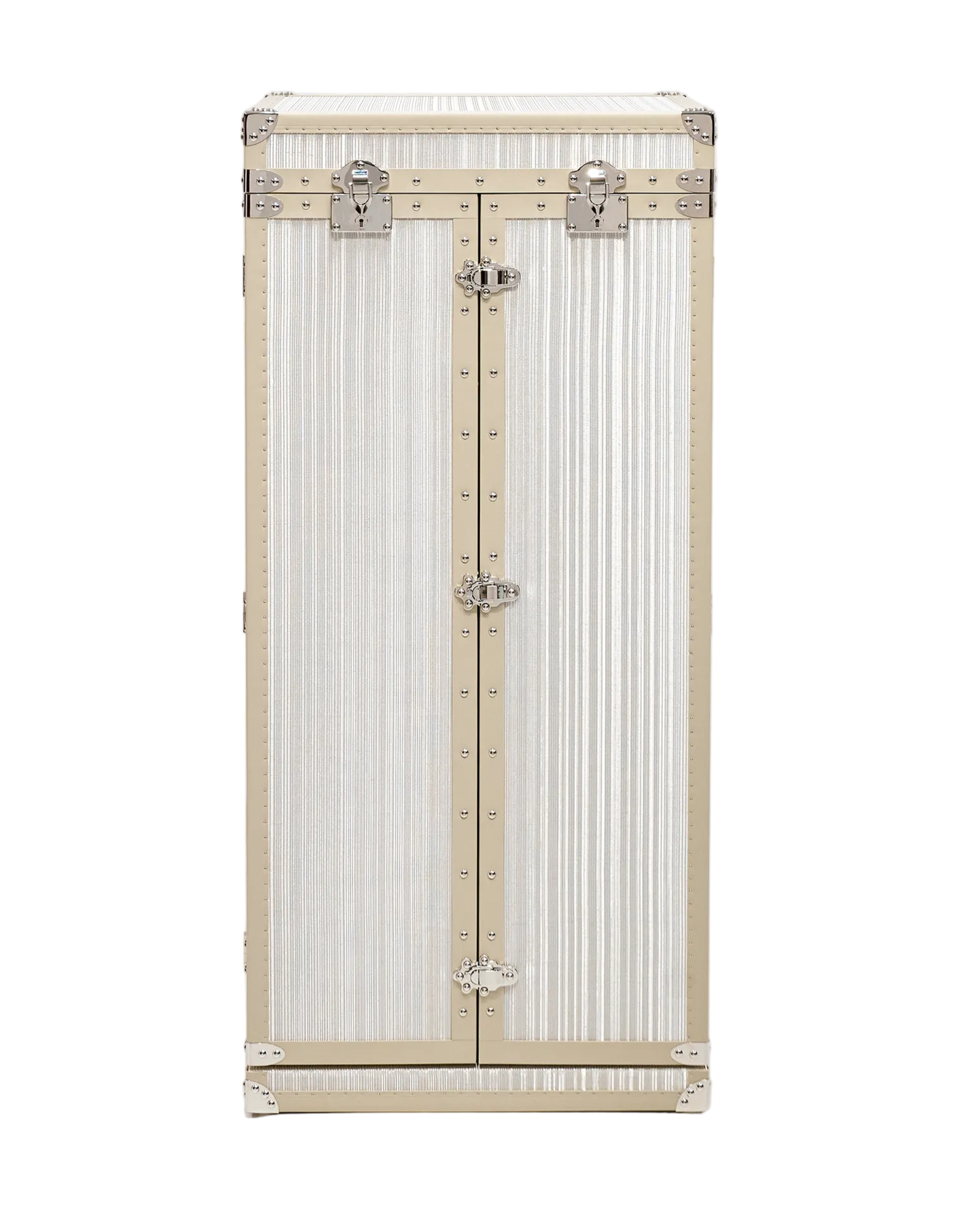 SIRAE Aurum Loom cigar cabinet in frosted silver copper wire, Dubai luxury atelier