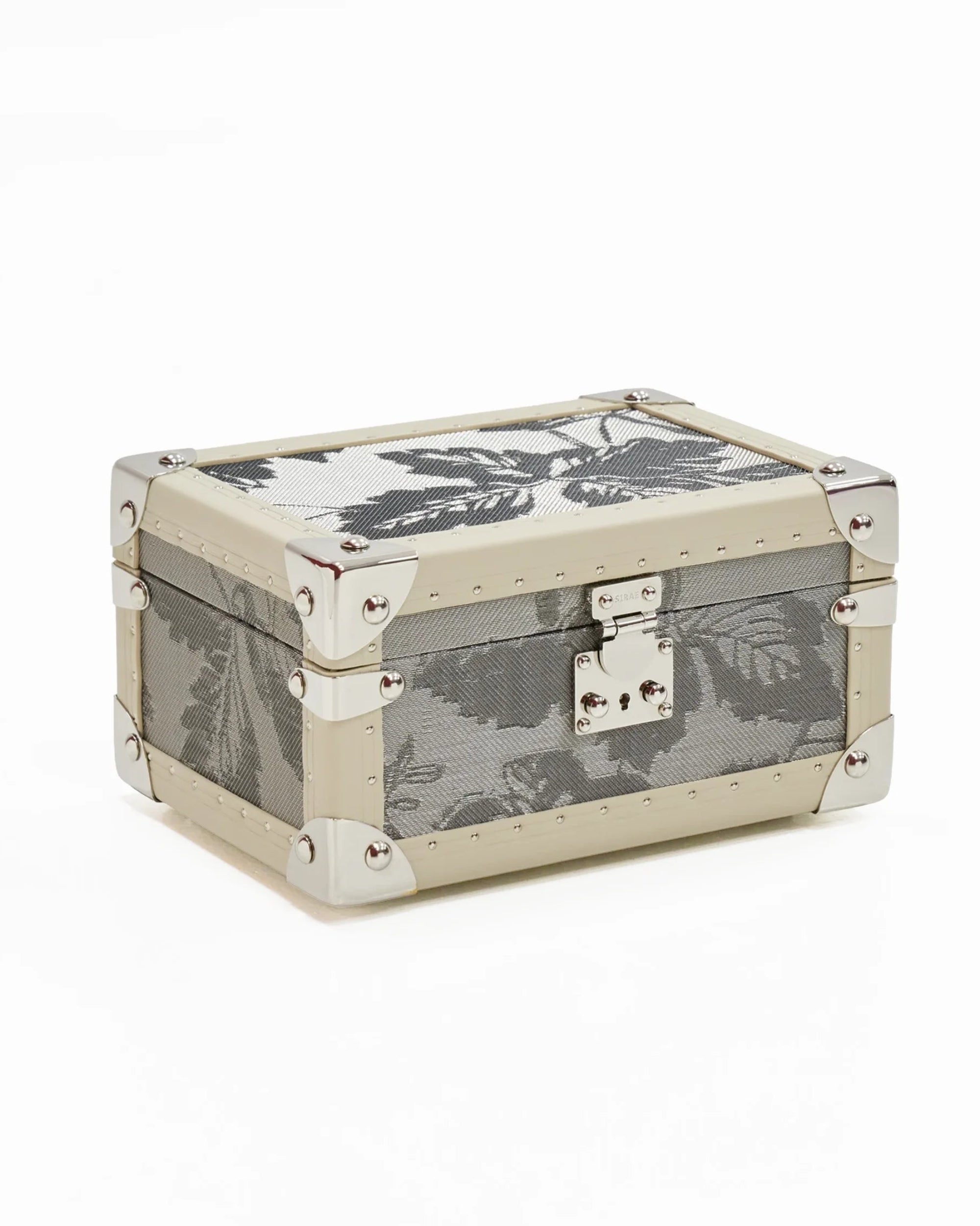 Open view of the grey petal copper jewelry box by SIRAE Dubai