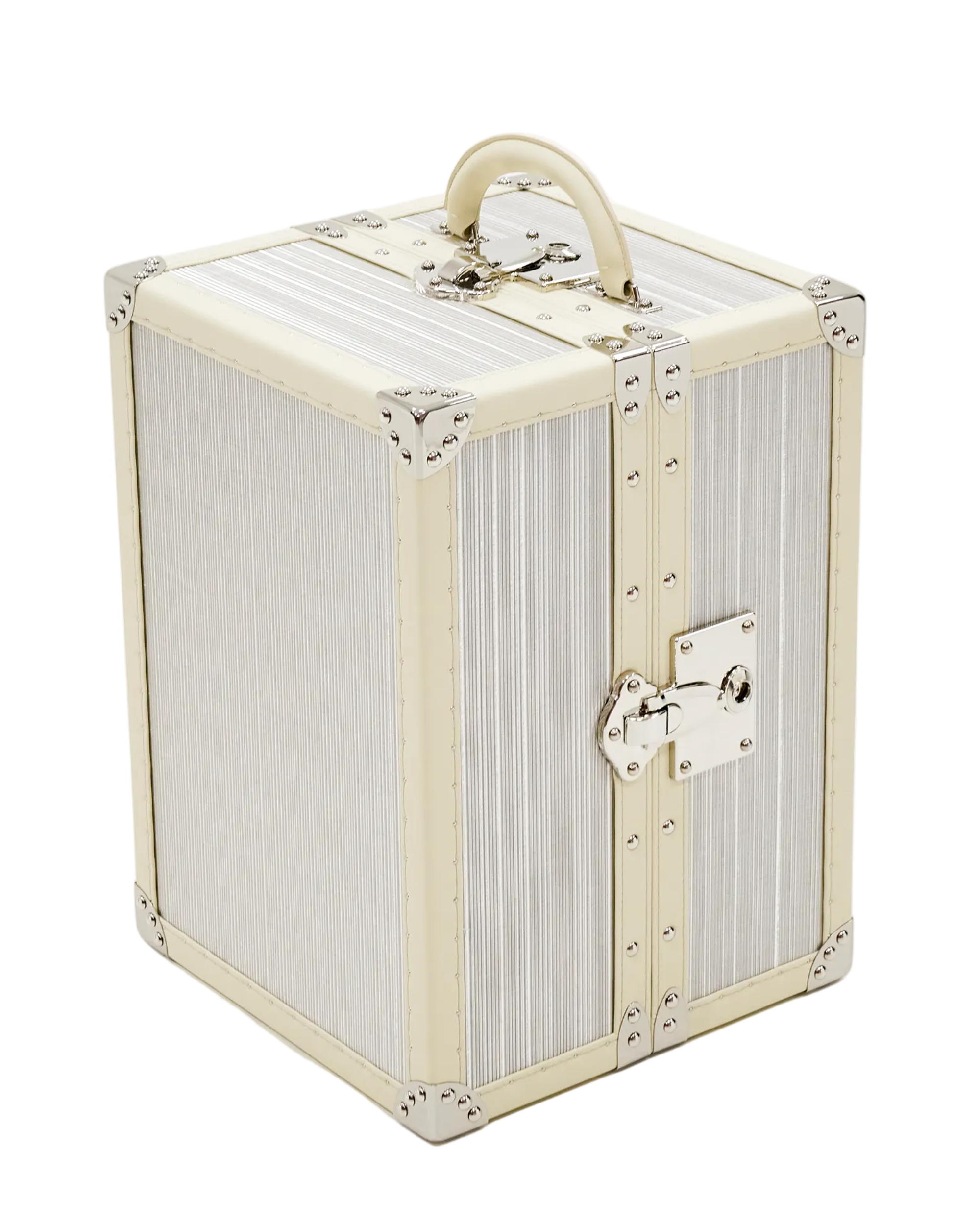SIRAE Aurum Loom watch box in frosted silver copper wire, Dubai luxury atelier