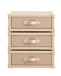 Cuir Luxe Rotating Cabinet - Cream