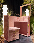 Cuir Luxe Vanity Cabinet - Blossom Pink