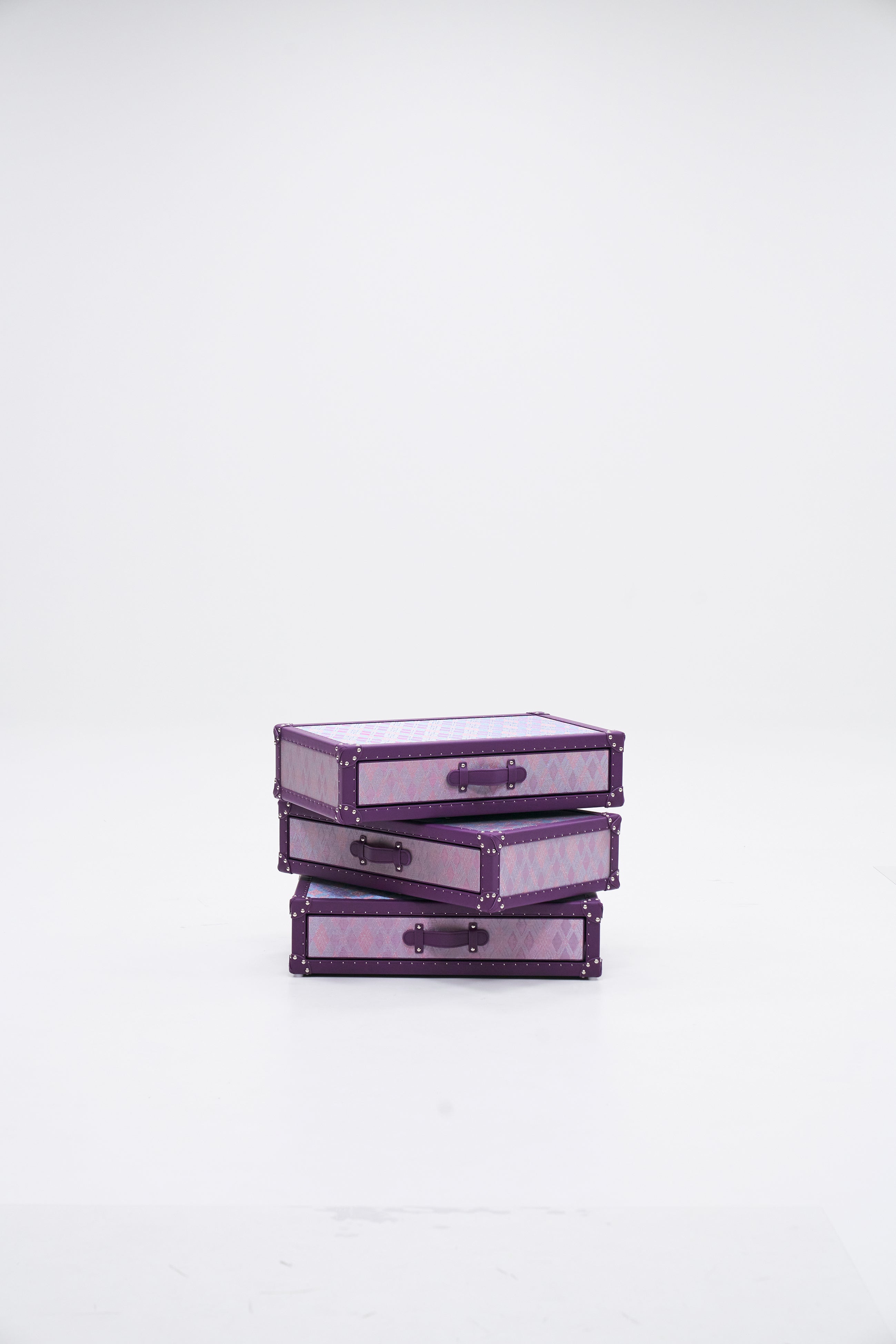 Cuir Luxe Rotating Cabinet - Anemone Purple