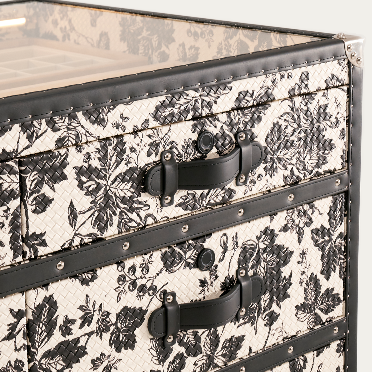Heritage Leather · خزانة أدراج للمجوهرات Regent  - Monochrome Forest
