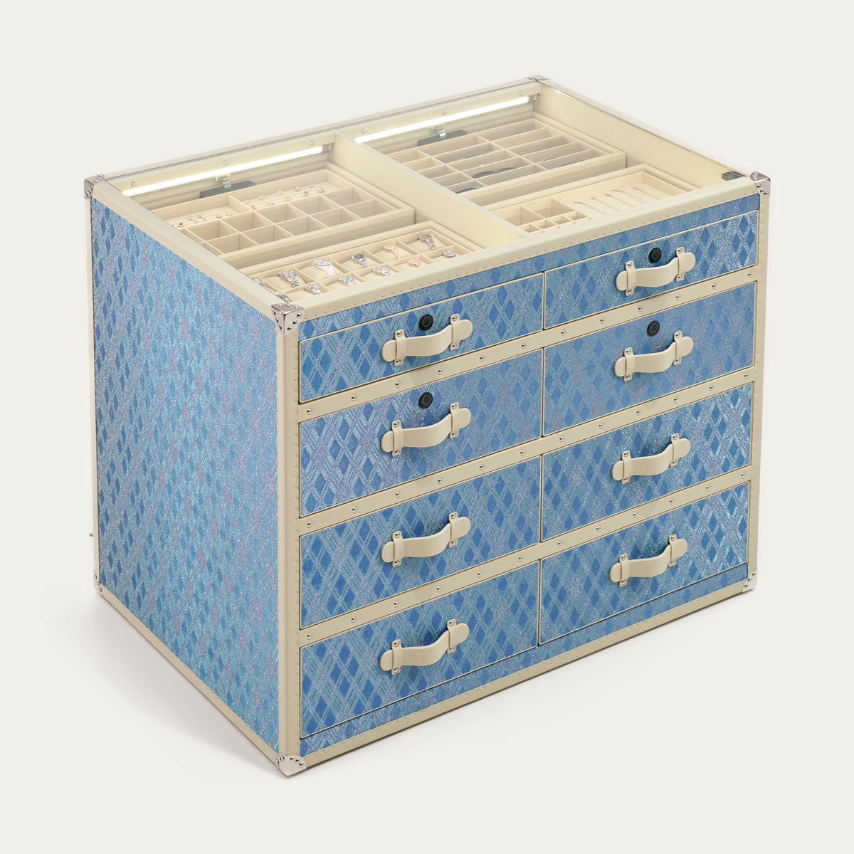Aurum Wire · خزانة أدراج للمجوهرات Sovereign  - Diamond Mist Blue