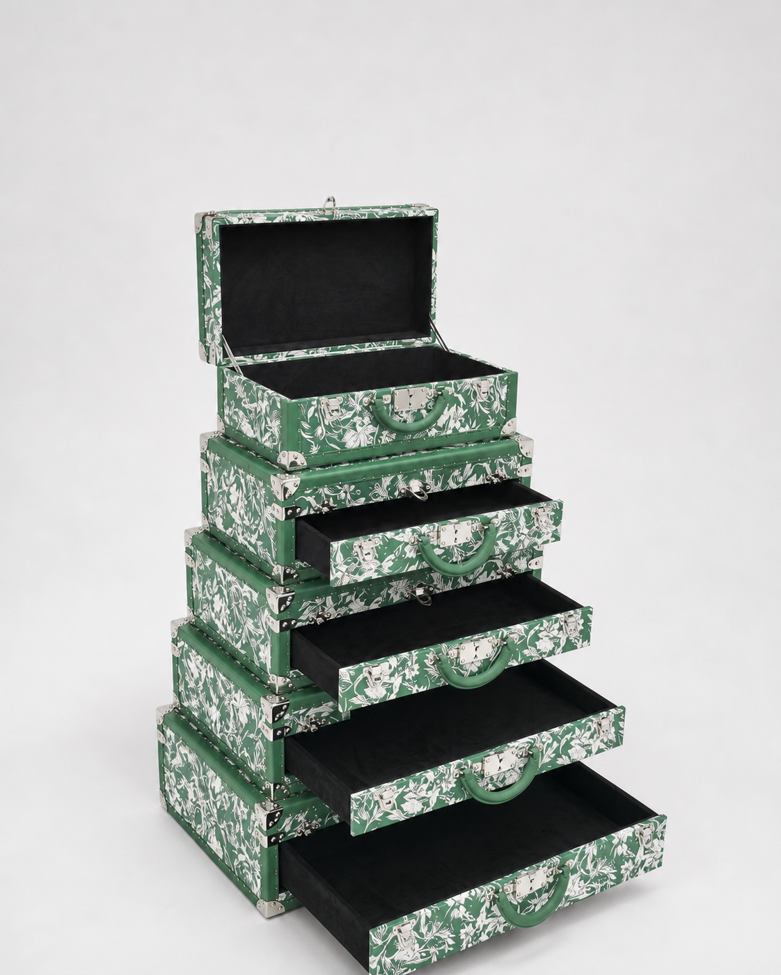 Heritage Leather · The Veraison Tower Display Case - Emerald
