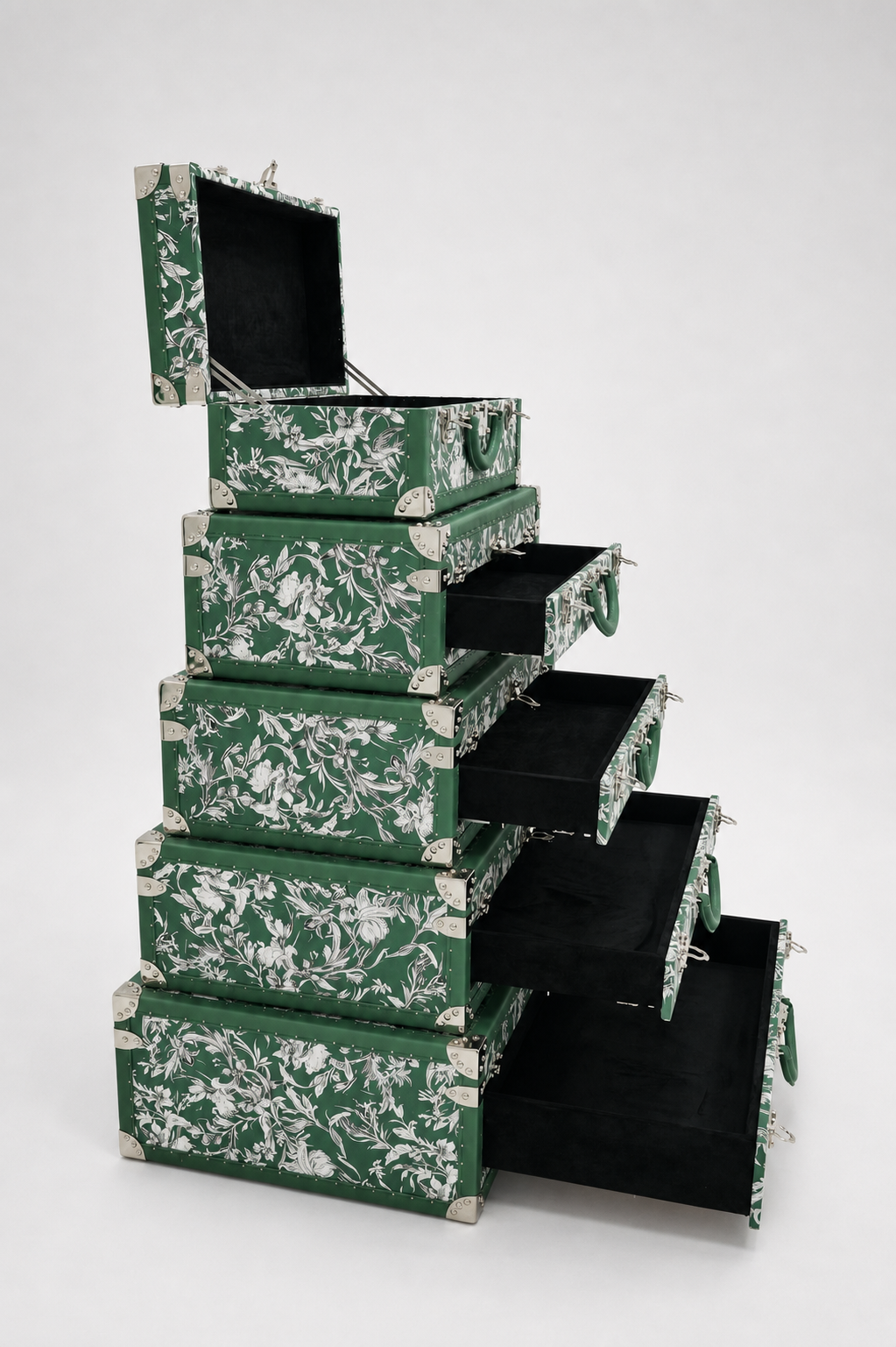 Heritage Leather · The Veraison Tower Display Case - Emerald