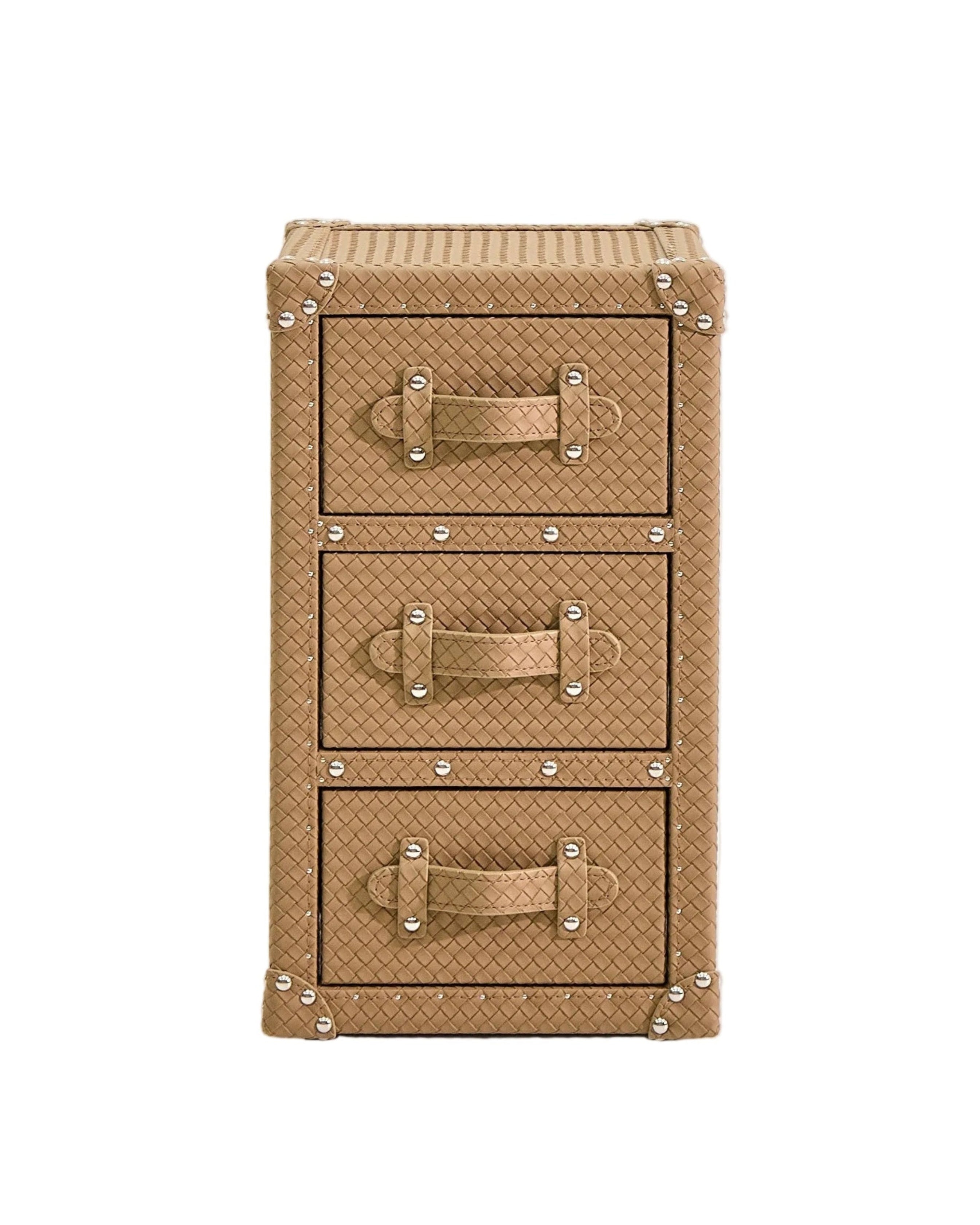 SIRAE Heritage Luxe compact storage in brown microfiber leather, Dubai luxury atelier