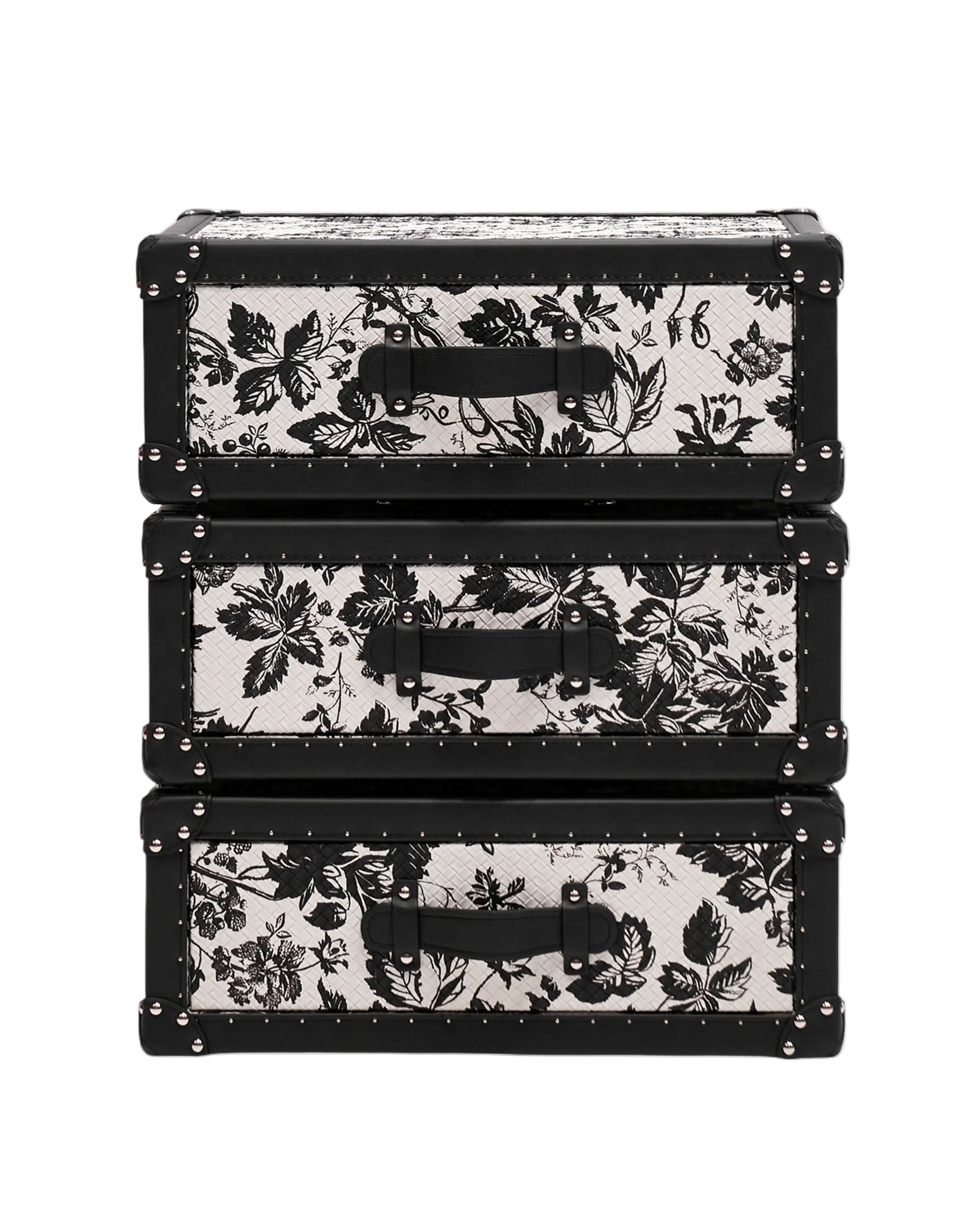 SIRAE Heritage Luxe rotating cabinet in monochrome full-grain leather, Dubai luxury atelier