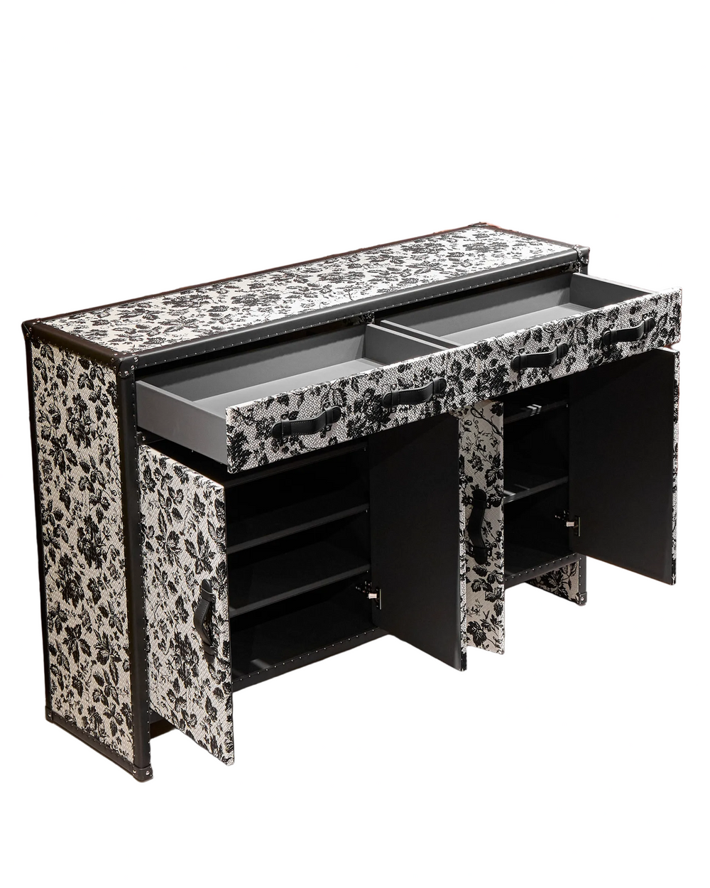 Heritage Leather · The Avant Shoe Cabinet - Monochrome