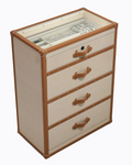 Heritage Luxe Tallboy Cabinet - Beige & Brown
