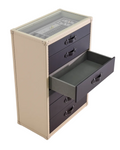 Heritage Luxe Tallboy Cabinet - Noir & Crème