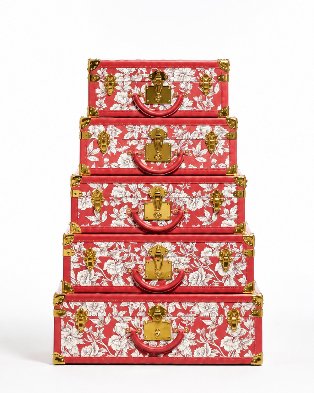 Heritage Leather · The Cascade Tower Display Case - Crimson