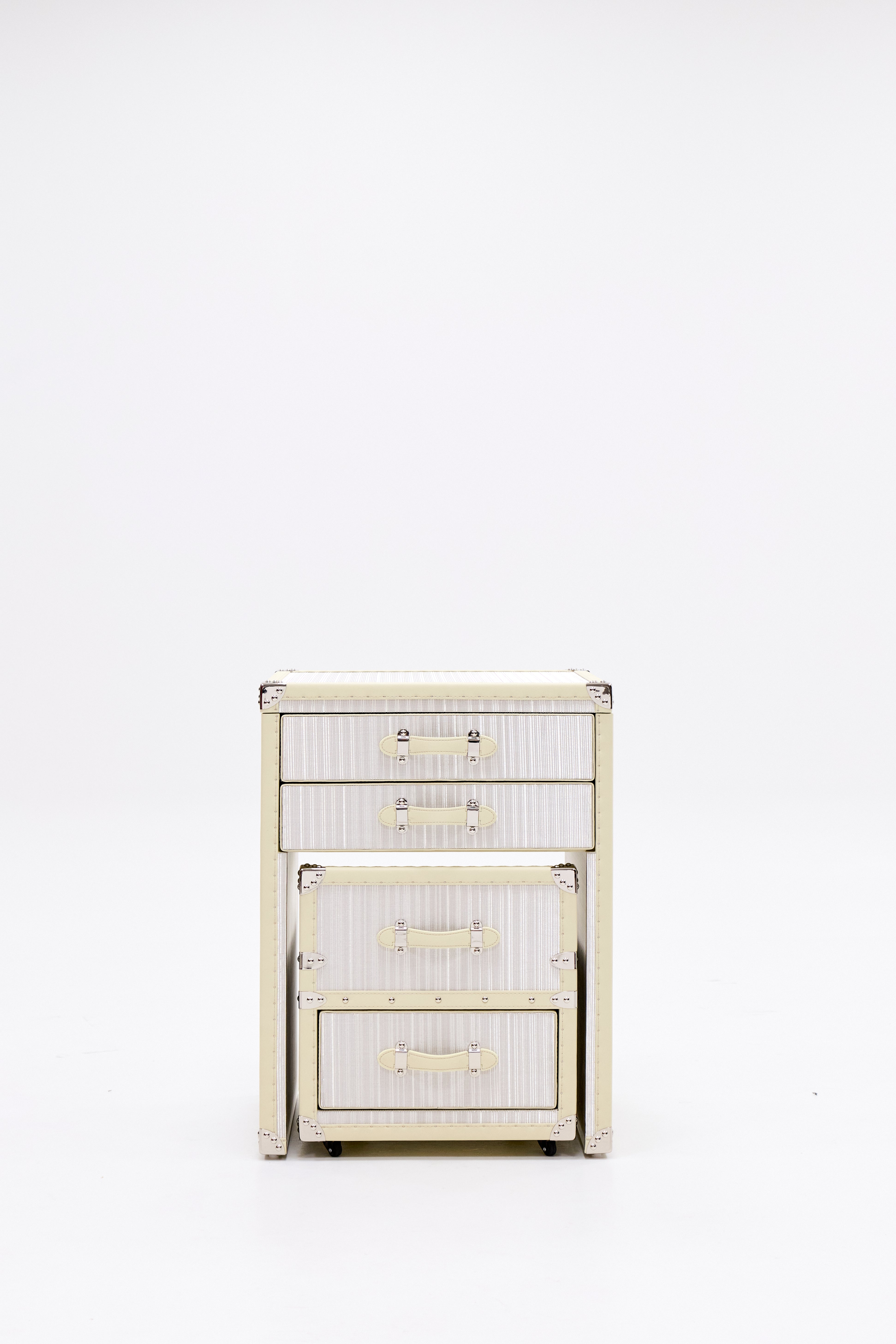 Aurum Loom Vanity Cabinet - Gilded White