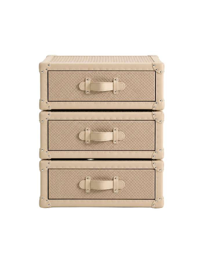 Heritage Leather · The Signature Rotating Cabinet - Beige