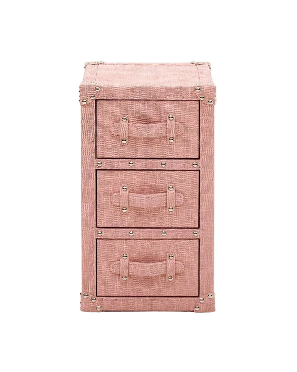 Heritage Leather · The Curated Bedside Cabinet - Pink