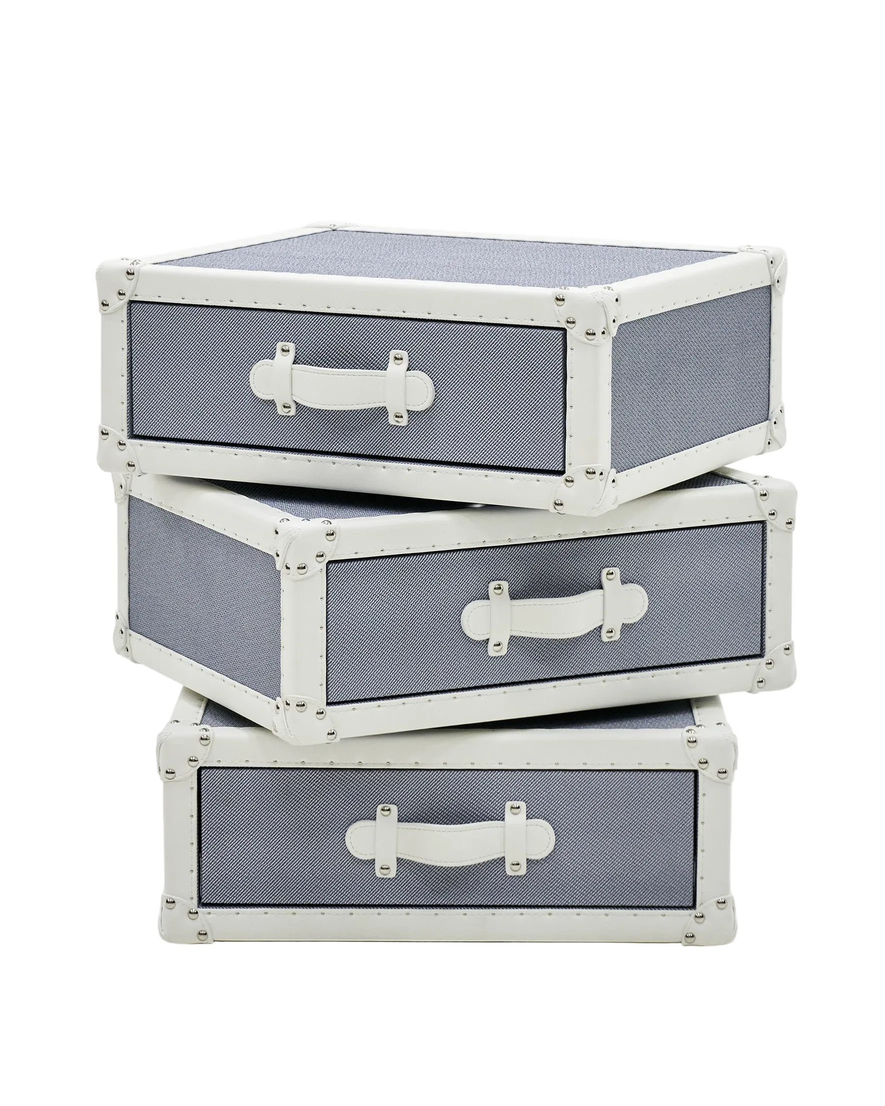 Blue and white leather rotating chest of drawers, SIRAE Casa Dubai