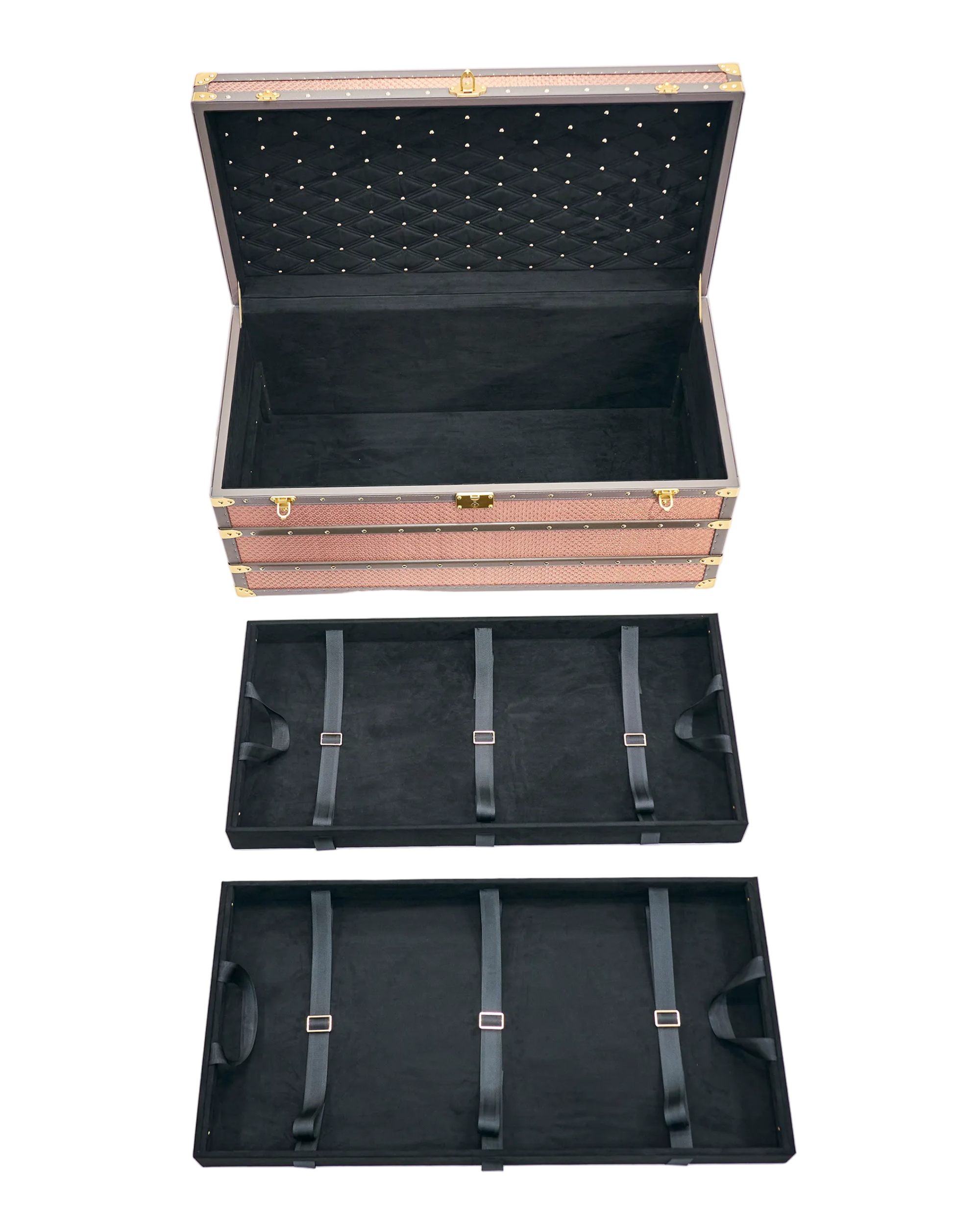 Copper rose hand-woven copper coffee table with storage, SIRAE Casa Dubai