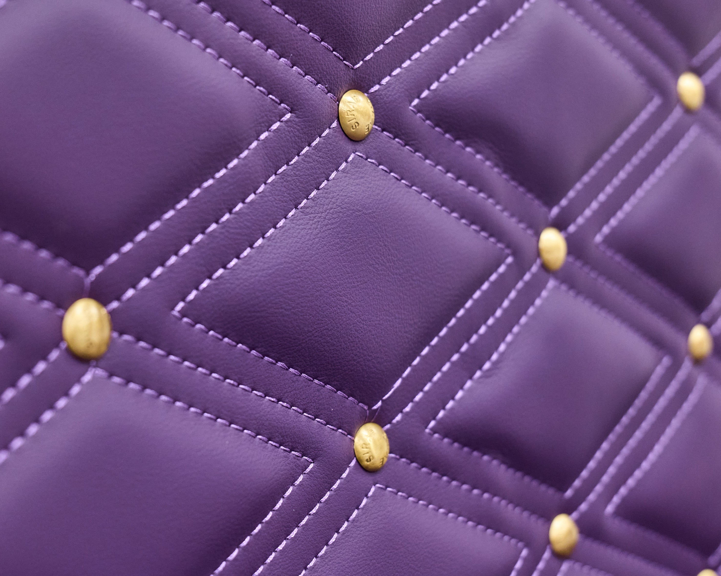 Amethyst microfiber leather storage trunk coffee table, angle, by SIRAE Dubai