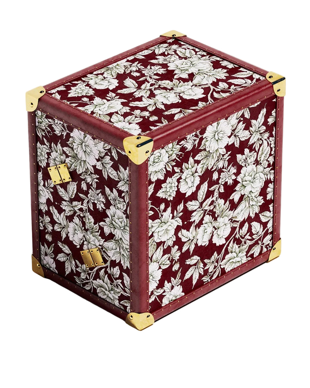Crimson bloom leather necklace trunk jewelry box, SIRAE Casa Dubai