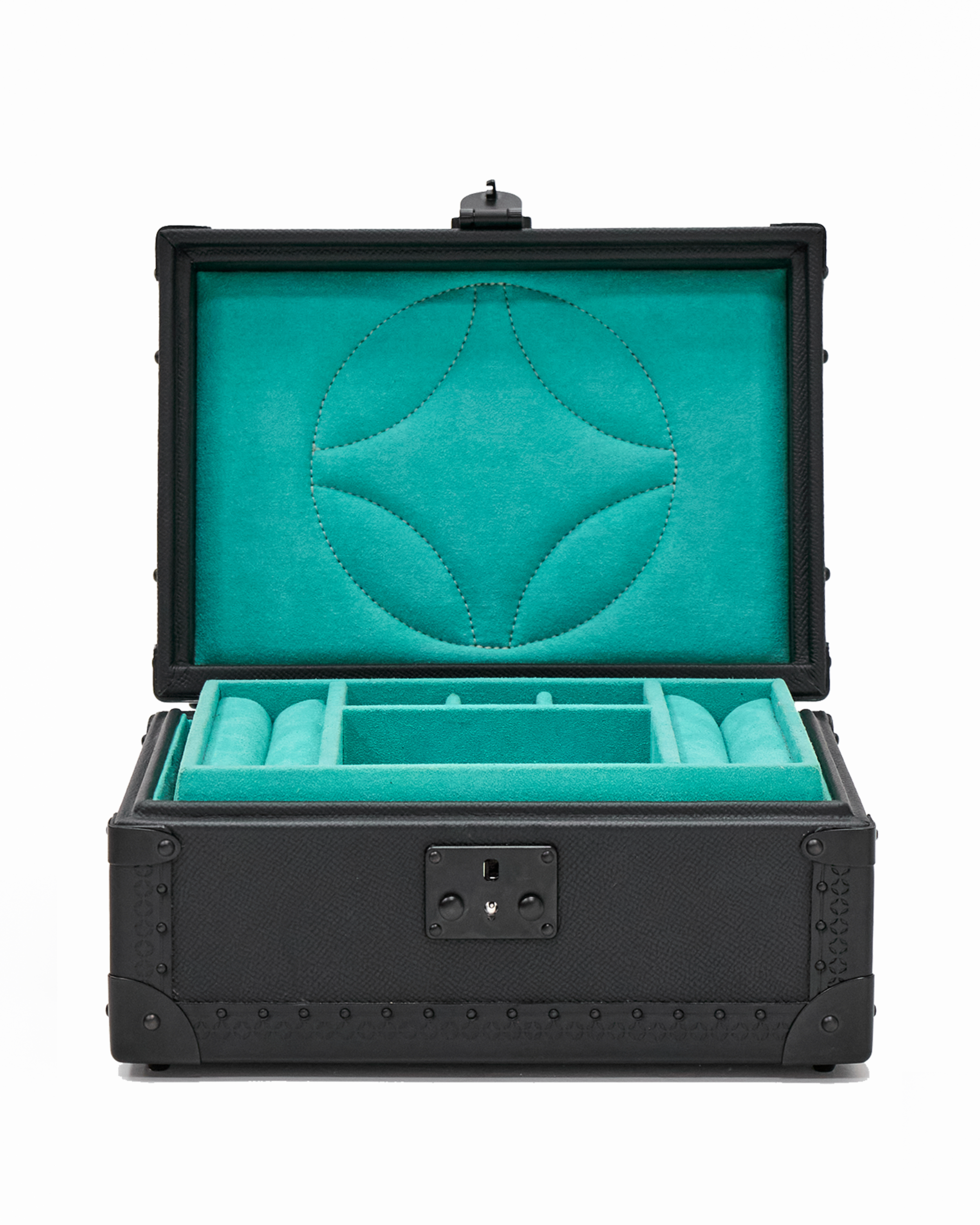 Noir leather jewelry box, Heritage Print, SIRAE Casa Dubai