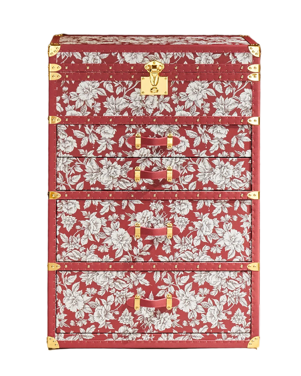 Heritage Leather · The Maison Jewelry Cabinet - Red Floral
