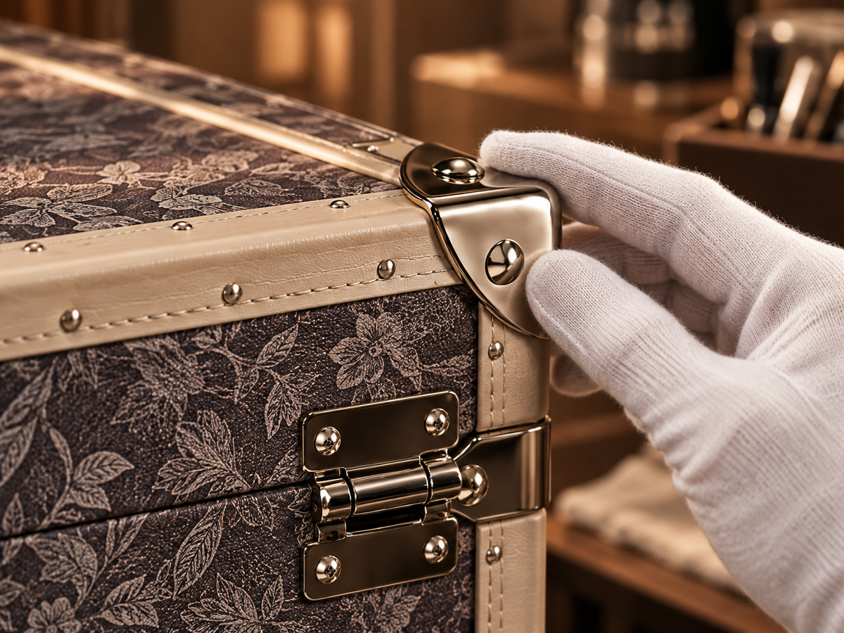 White-glove inspection of an heirloom trunk